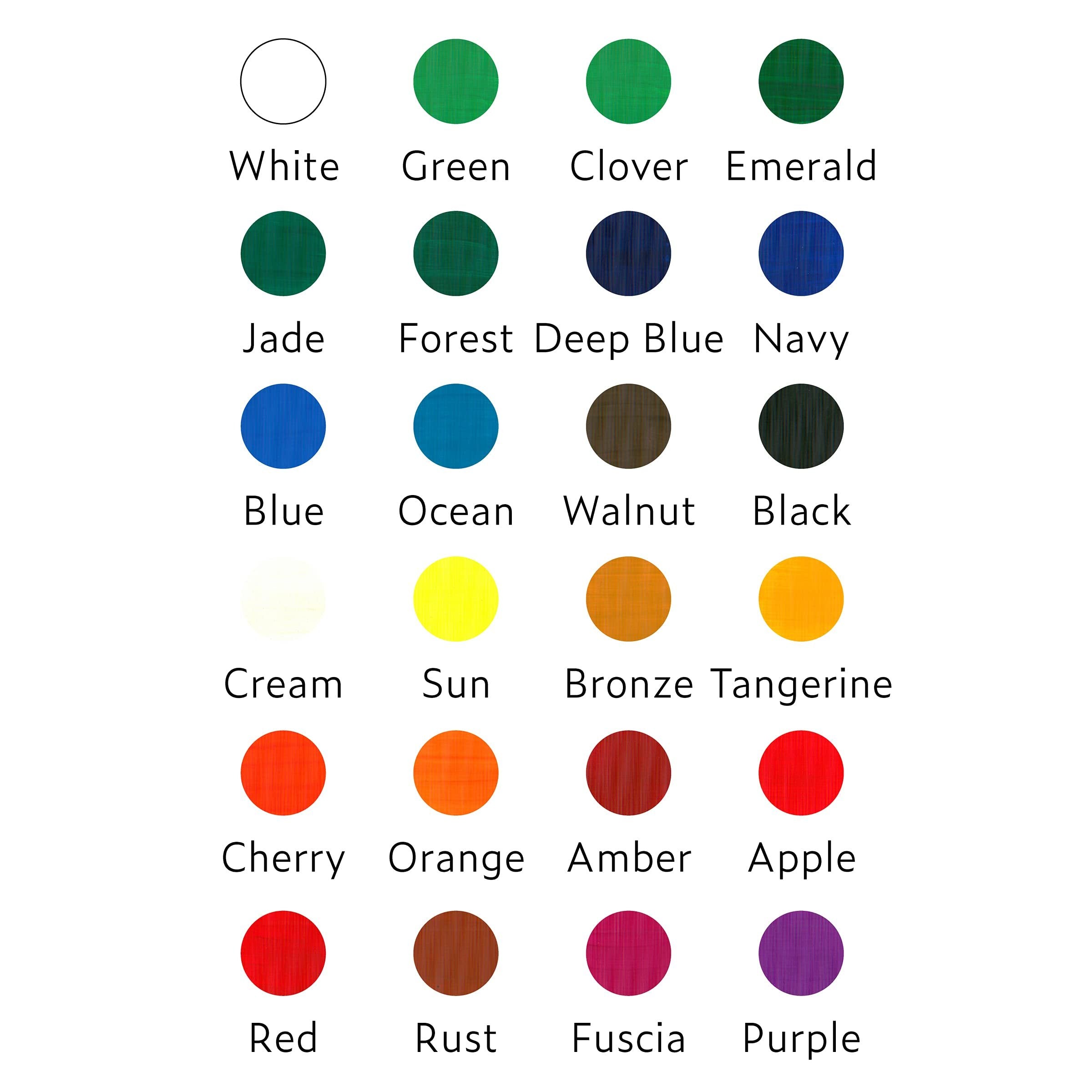 Happido Poster Paints, 24 Classic Colors - Non-Toxic Brightly Colored 15 ml Paint Bottles, Great for Craft Projects and Coloring, Comes with Carry and Storage Case, Art Supplies for Kids of All Ages