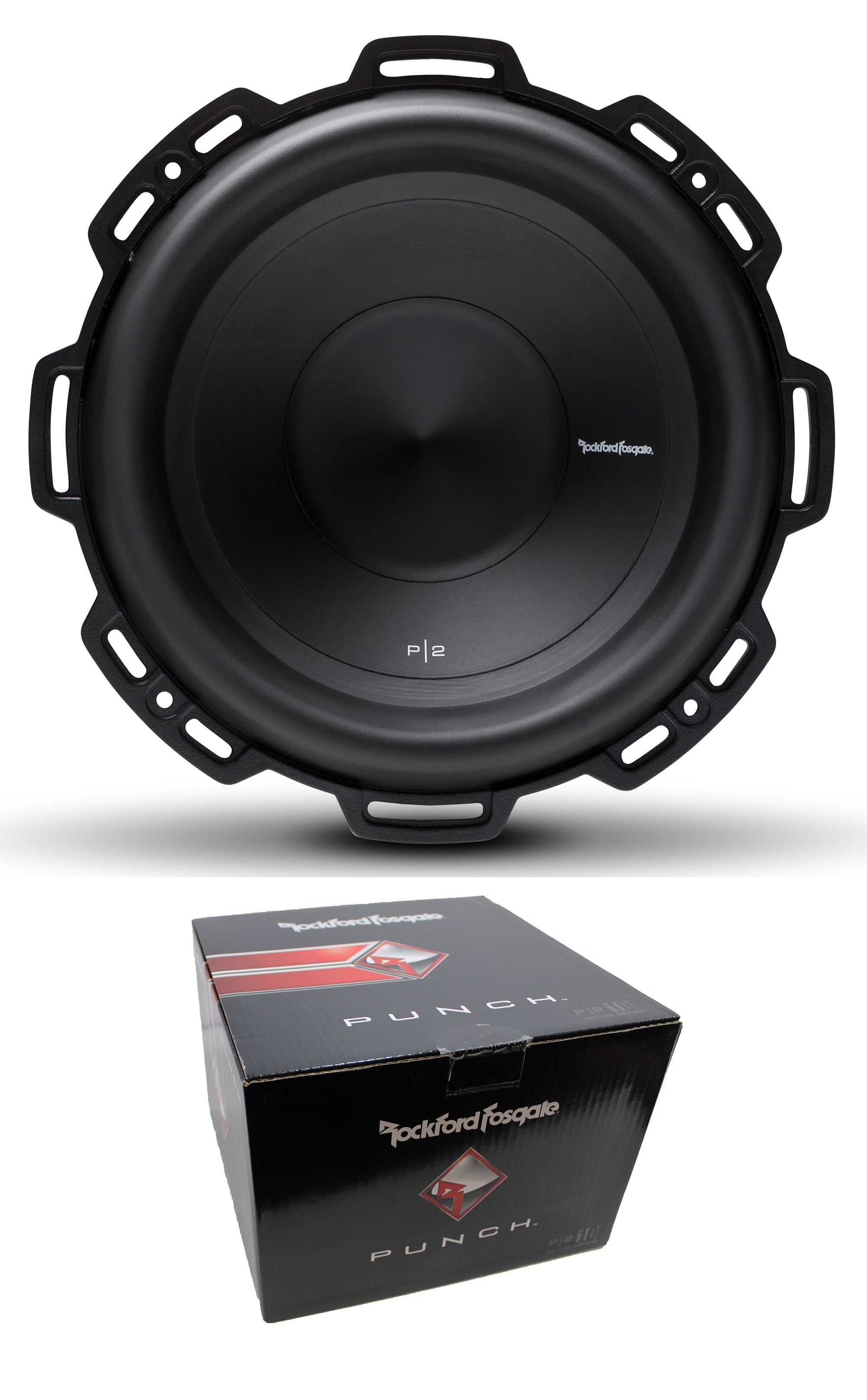 Rockford Fosgate 10" Punch 600 Watt Dual 2 Ohm Voice Coil SubWoofer P2D2-10
