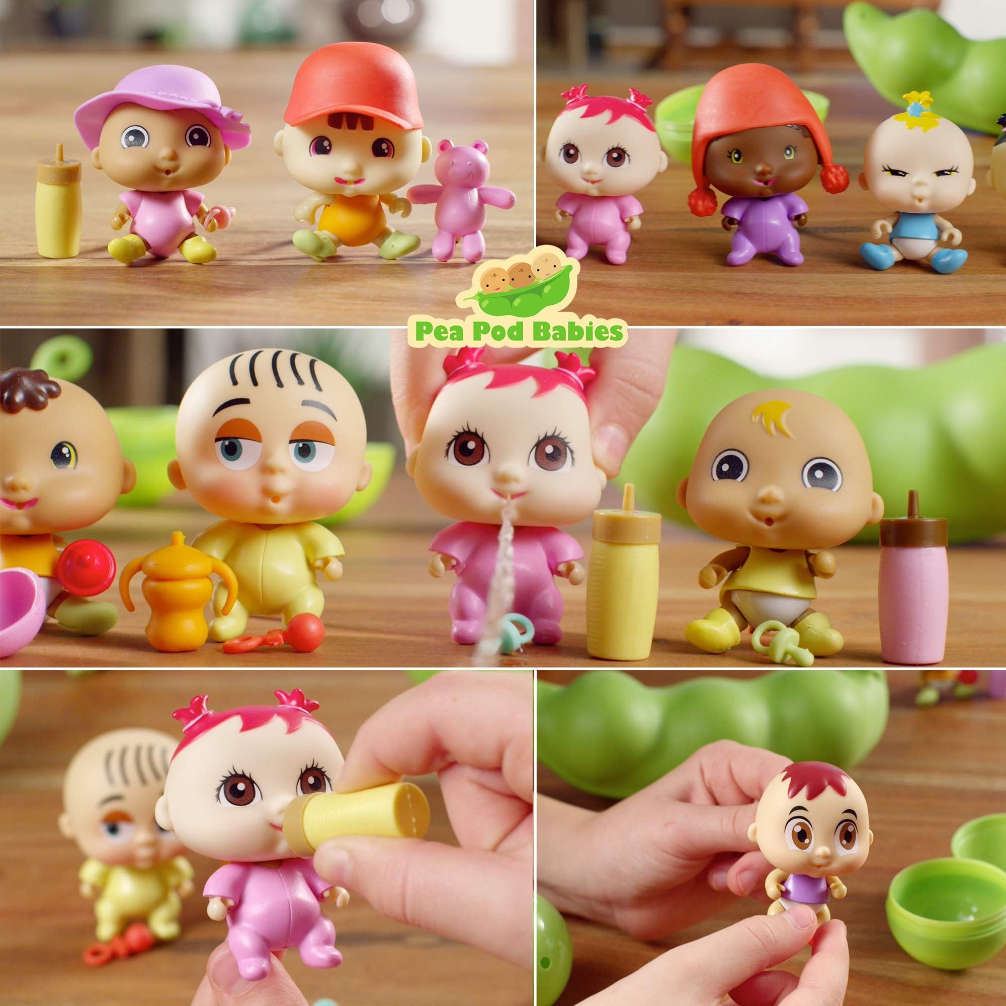 Nature Bound Pea Pod Babies Twenty Two Piece Little Traveler Playset - Collectible Mystery Surprise Toy with Mini Baby, Clothing, & Accessories - All in A Soft Pea Pod - Small Doll, Ages 3+