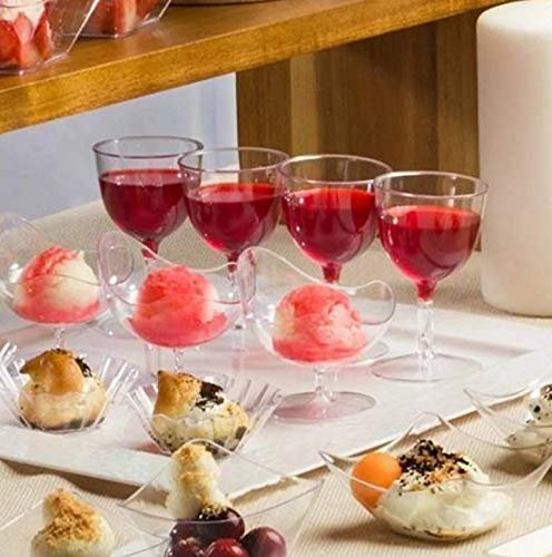 Lillian Tablesettings Mini Fanflair Dish-2 oz | Clear | Pack of 12 Plastic Serve-ware (64535)