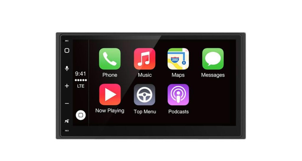 Blaupunkt 6.75-inch Double Din Car Stereo with Wireless Apple CarPlay and Android Auto, 180W Max Power, Touch Screen Car Stereo Receiver, AM FM Radio, Multimedia Backup Camera Input - MONTECARLO750