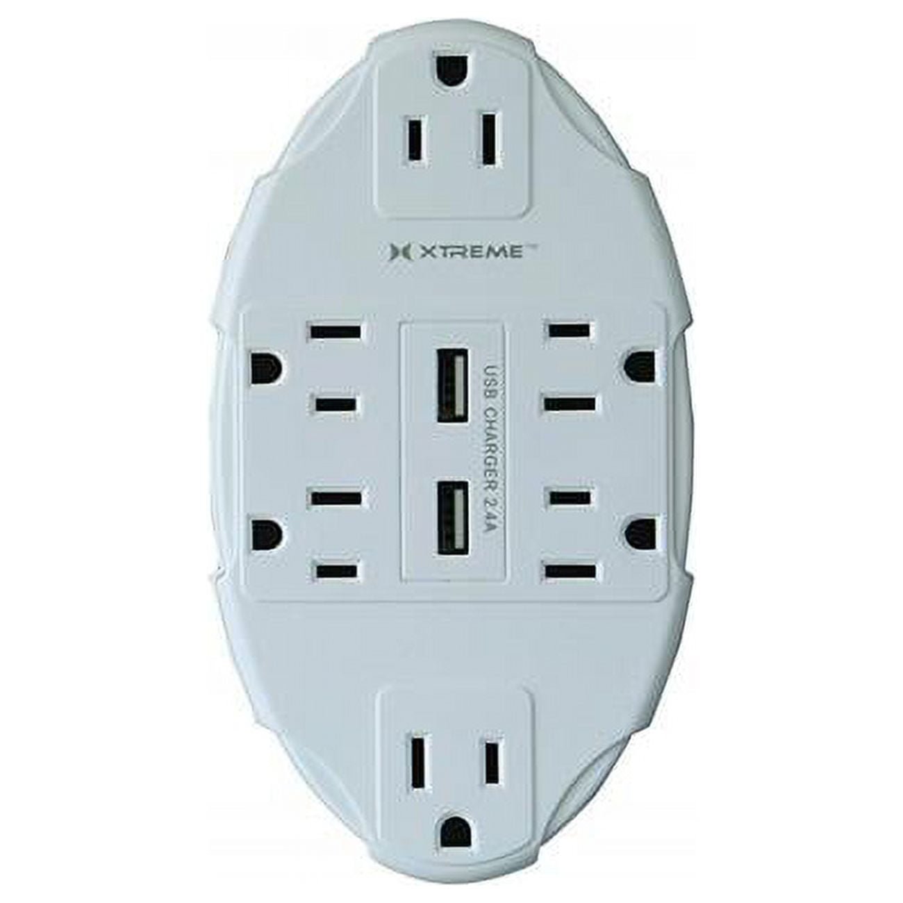 Jem Accessories XWS8-0106-WHT Power Outlet 6 AC Wall Outlets