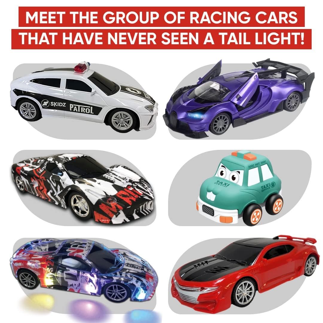 Skidz RC First Remote Control car for Toddlers, with Rubber Soft Cartoon Car Shells; Rc Cars for Babies with Lights, 3 Cute Cartoon Shells Included, Great Gift for Kids 3+ (Bee)
