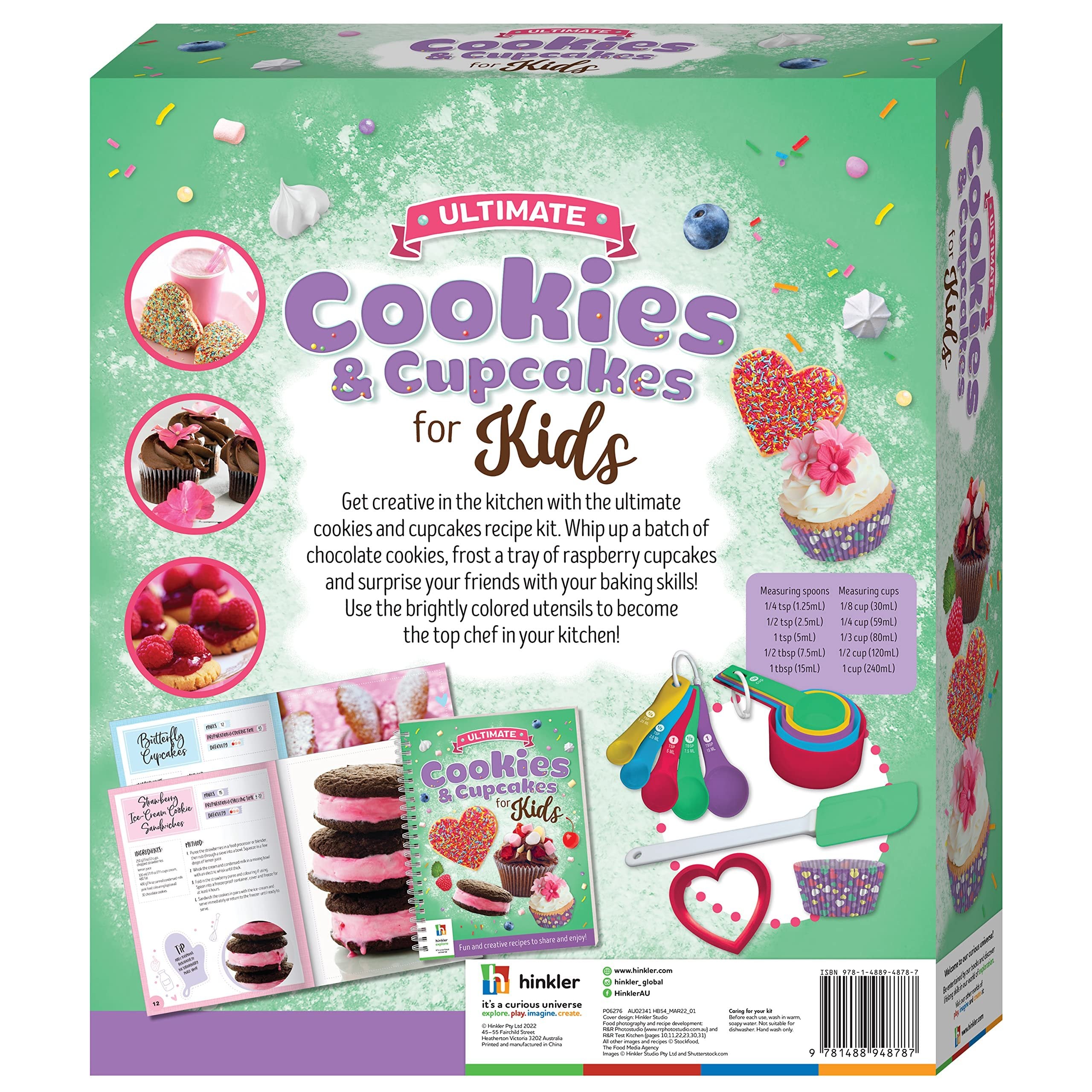Hinkler Ultimate Cookie & Cupcakes for Kids - Cookbook With Baking Utensils and Guides - Children's Hobbies - Learn to Bake - For Ages 8 to 12