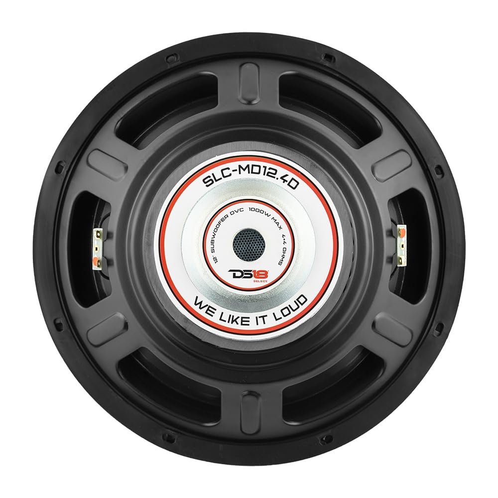 DS18 SLC-MD12.4D Car Subwoofer 12" 1000 Watts Max Power 250 Watts RMS Dual Voice Coil 4 Ohms. Easy Mounting. Loud Bass for Vehicle Stereo Sound System - 1 Speaker