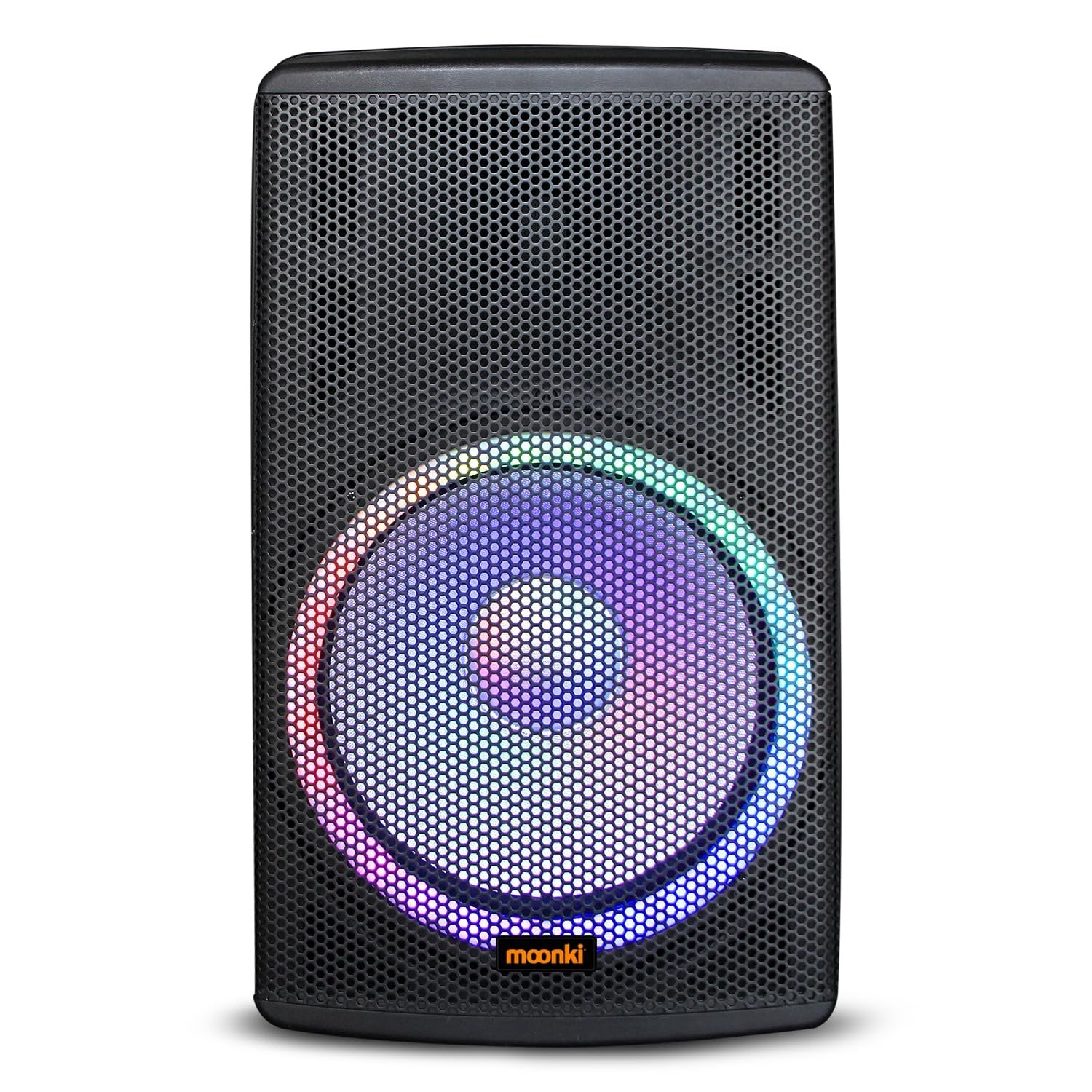 Moonki Sound MS-P15BW Loud Bluetooth Speaker – Professional PA System with 2 Wireless Microphones for Karaoke – Black
