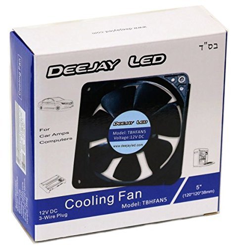 DEEJAYLED 5" 12VOLT Fan 3 PIN Ball BEA (TBHFAN5)