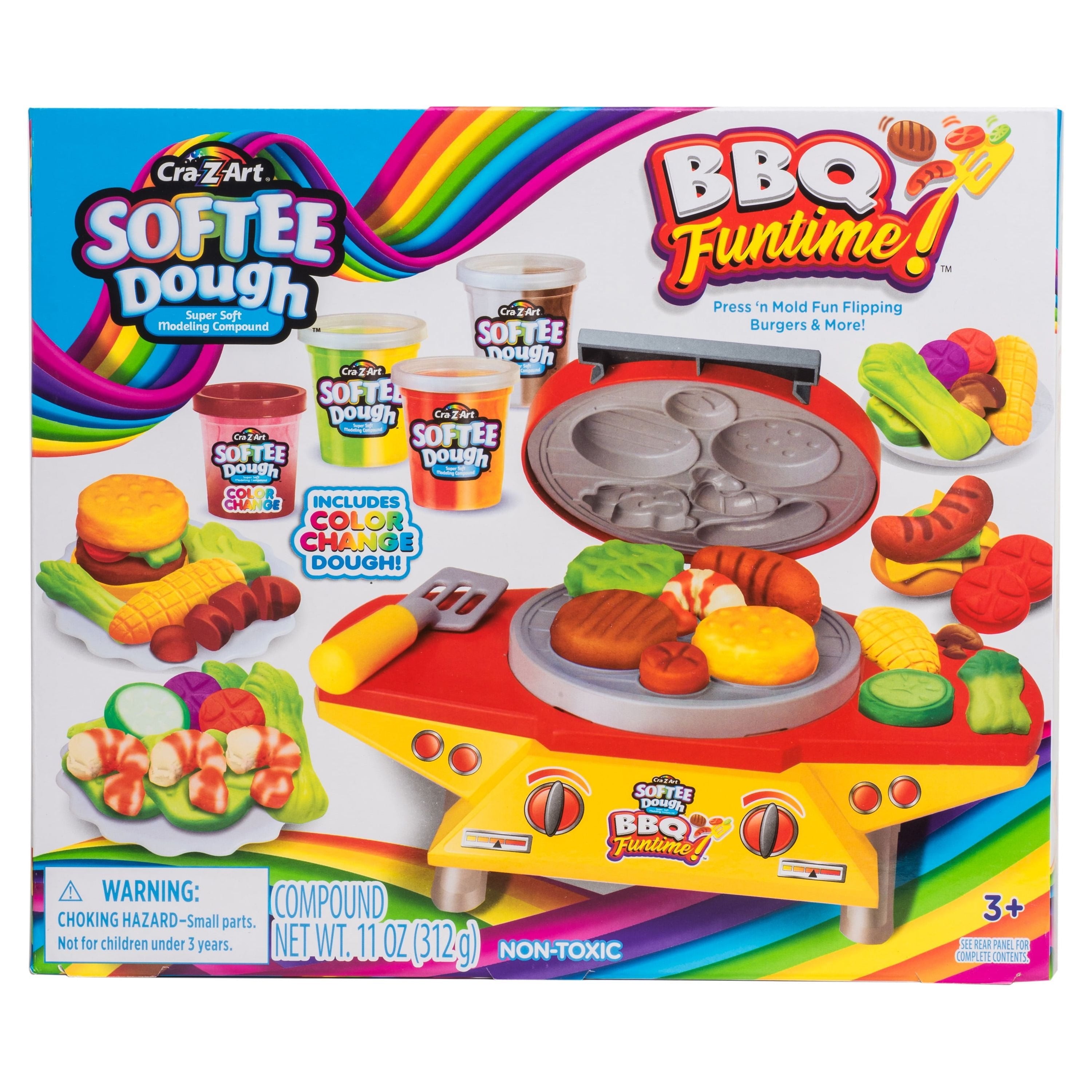 Cra-Z-Art Softee Dough Multicolor BBQ Funtime , 1 Dough Set, Gift for Kids