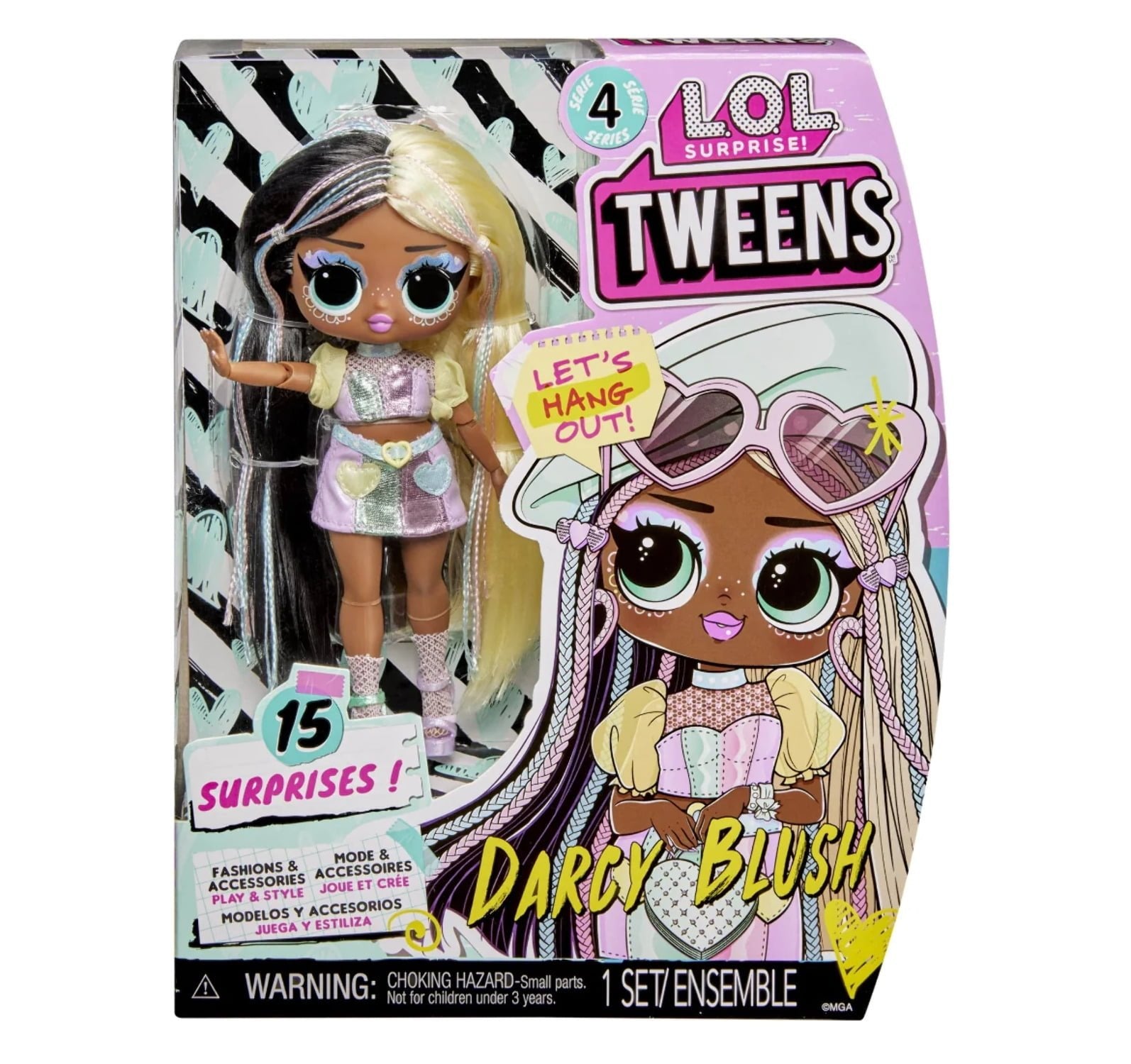 LOL Surprise Tweens Series 4 Fashion Doll Darcy Blush with 15 Surprises and Fabulous Accessories – Great Gift for Kids Ages 4+