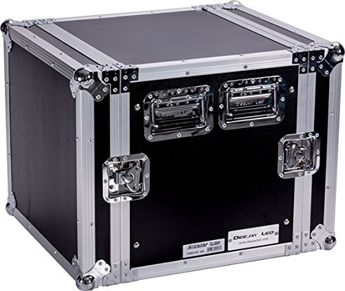 DEEJAY LED High-Performance Fly Drive 10u Rack DJ Amplifier Case with 18-Inch Body Depth. Top Quality, Accessible and Convenient Bottom Rubber Feet with Durable Bolts & Recessed T-Nuts TBH10UAD