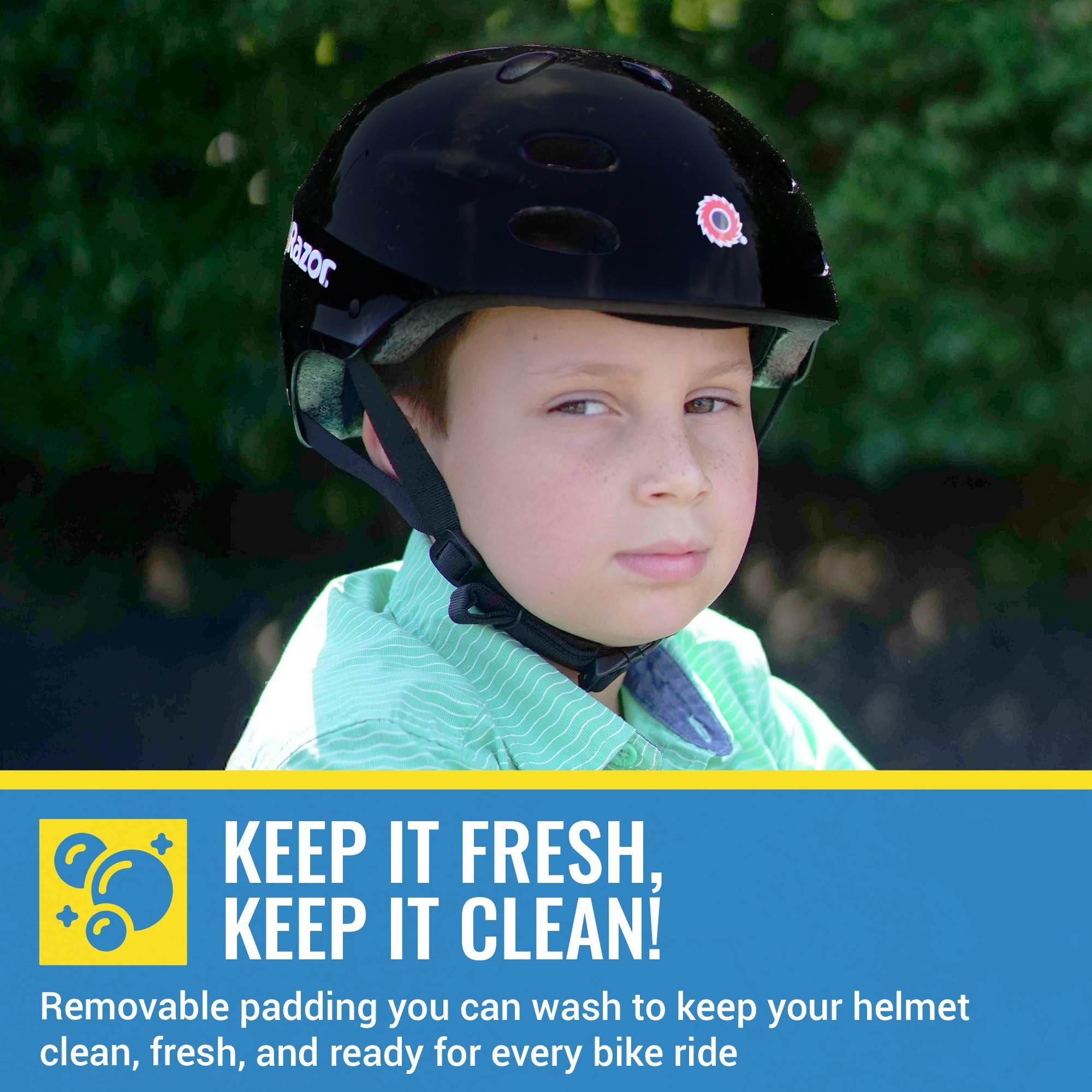 Razor V-12 Child Multi-Sport Helmet - CPSC Approved Kid’s Helmet with Adjustable Strap - Lightweight Kid’s Bike Helmet with Foam Padding for ‎Cycling & Skateboarding - Lucid Red - 21.5in to 22.5in