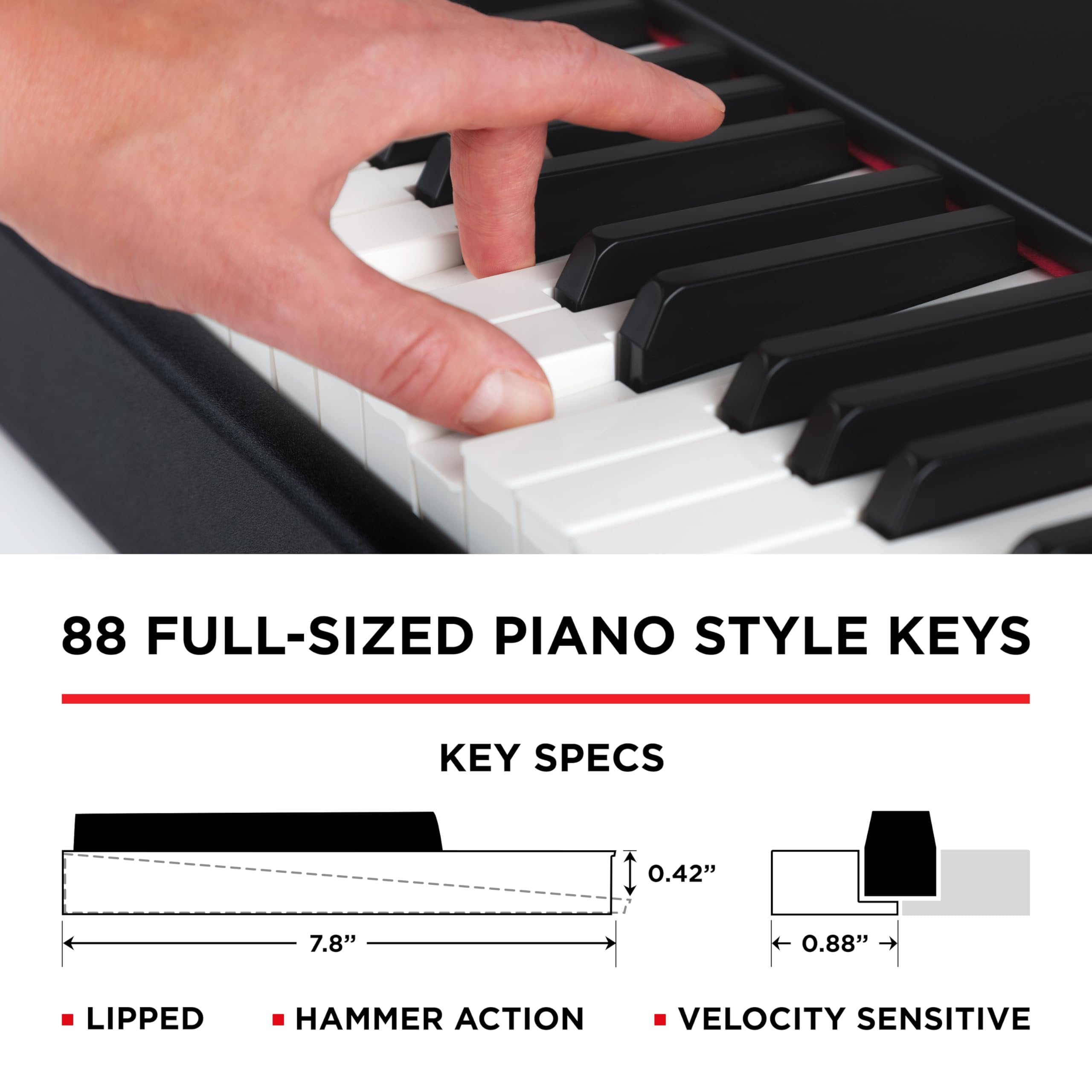 M-AUDIO Hammer 88 USB MIDI Keyboard Controller with 88 Hammer Action Piano Style Keys Including A Studio Grade Recording Software Suite