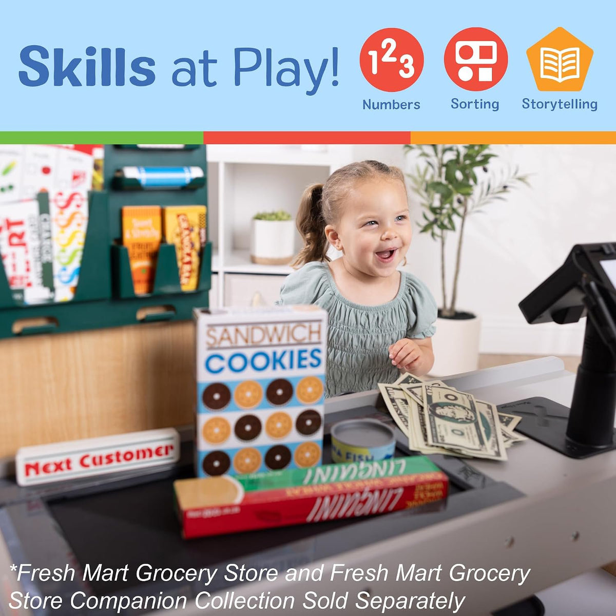 Melissa & Doug Fresh Mart Grocery Store Companion Pretend Play Food Set