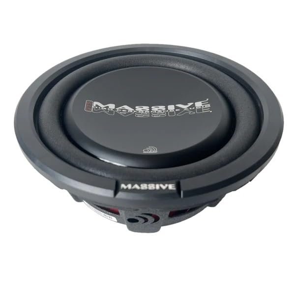 Massive Audio GTS8 | 8 200 Watts RMS / 400w MAX Dual 4 Ohm Shallow Mount Slim Car Subwoofer