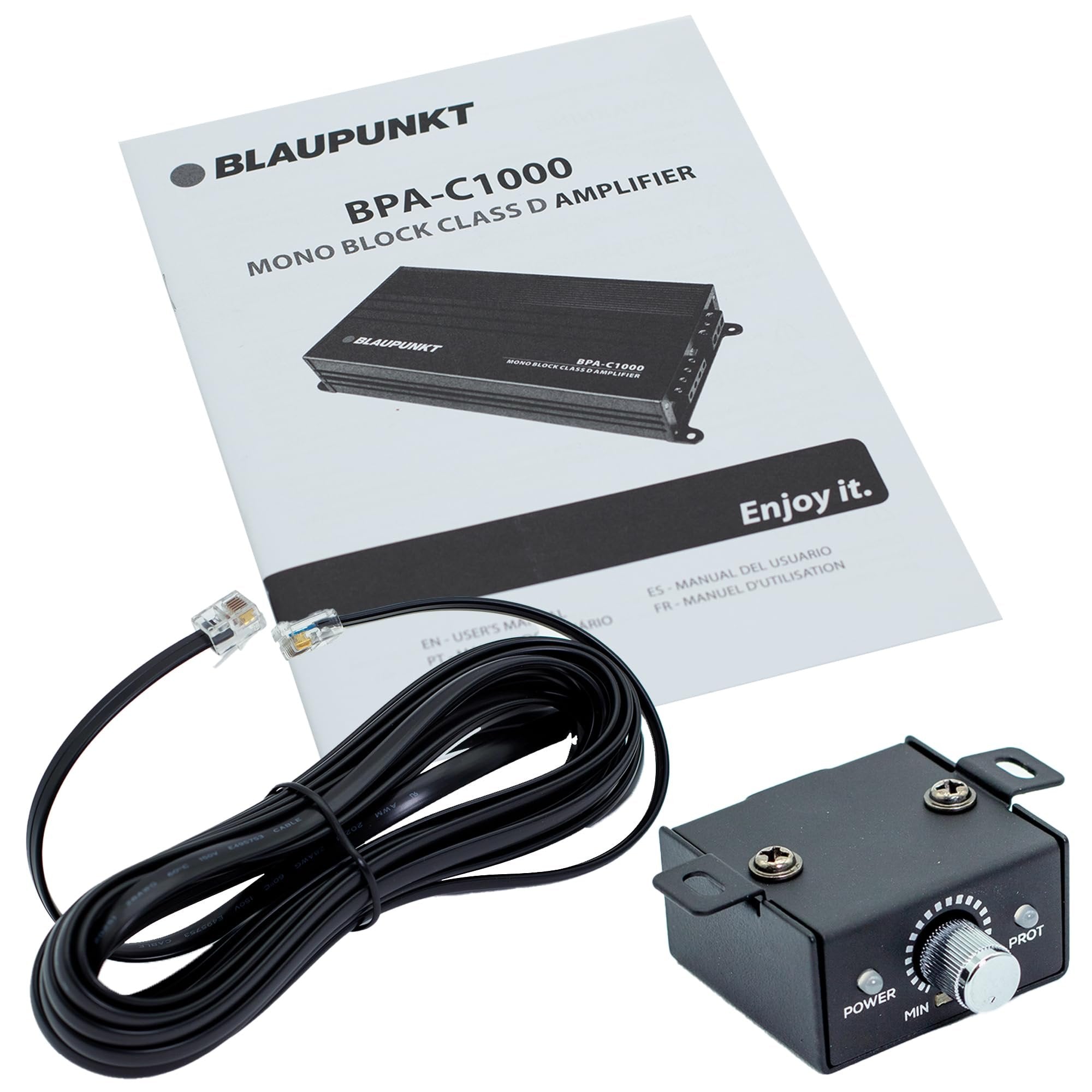 BLAUPUNKT BPA-C1000 Elite C-Series Car Audio Mono Block Class D Amplifier 1000 Watts x 1-Channel Rms 2000 Watts Max Power Monoblock Amp - Black