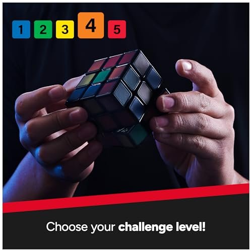 Rubik’s Cube, Phantom, 3x3 Cube Advanced Technology Difficult 3D Puzzle Travel Game Stress Relief Fidget Toy Activity Cube for Adults & Kids Ages 8+