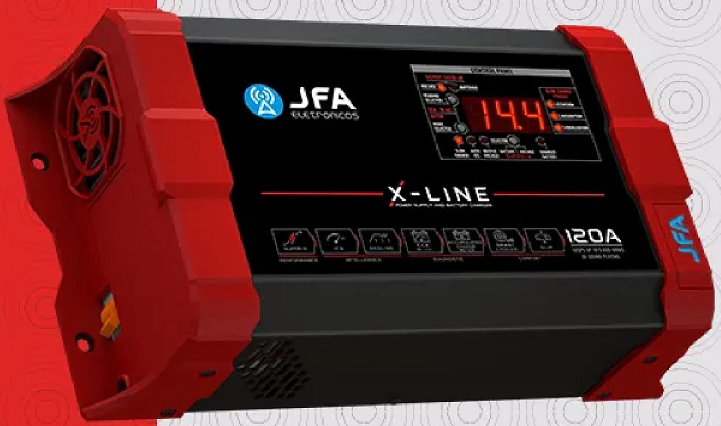120A X-Line Power Supply and Charger Intelligent Ventilation System with Dynamic PWM Control Compact Design