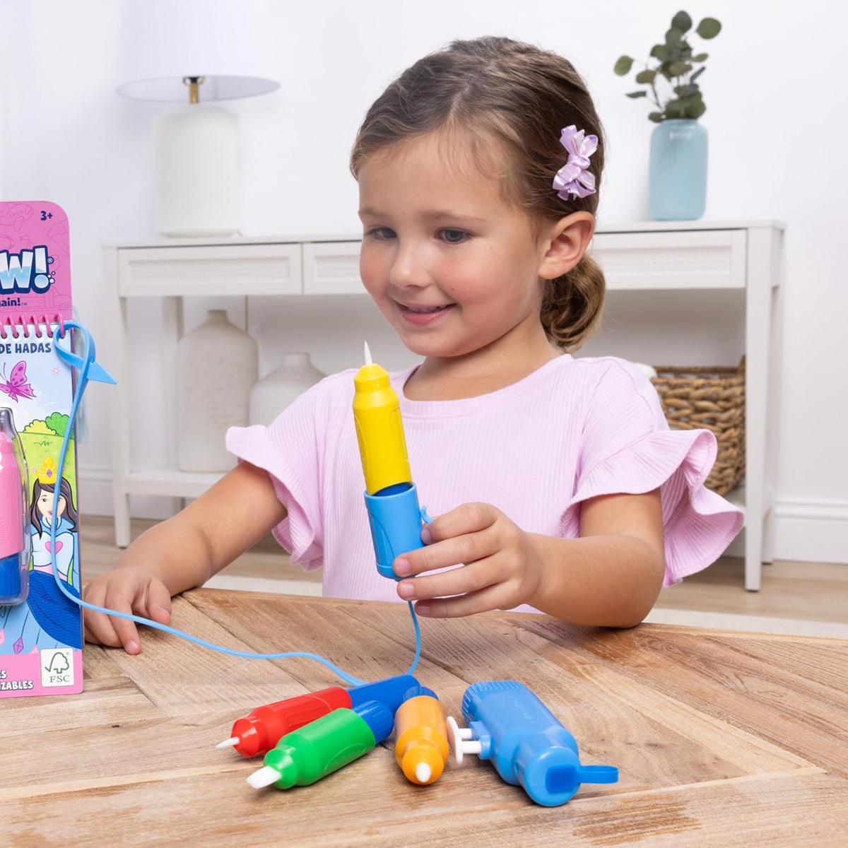Melissa & Doug Water Wow! Pen Pack - 4 Color-with-Water Pens, Sprayer, Tether Cap