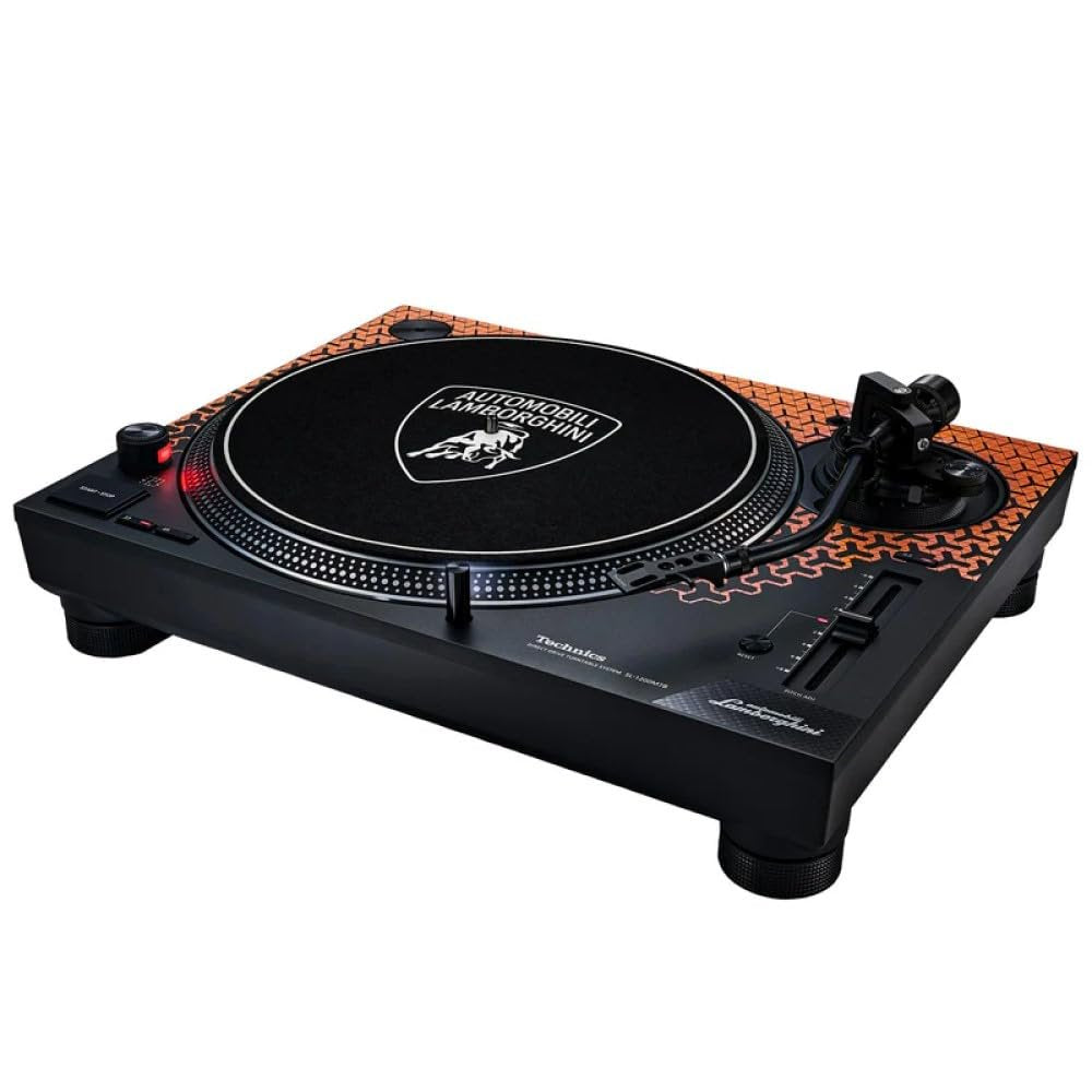 Technics SL1200M7BPD Direct Drive Pro DJ Turntable Lamborghini Coreless Direct Drive Motor Achieving Stable Rotation Torque Brake Speed Adjustment Reverse Play Function Black/Orange