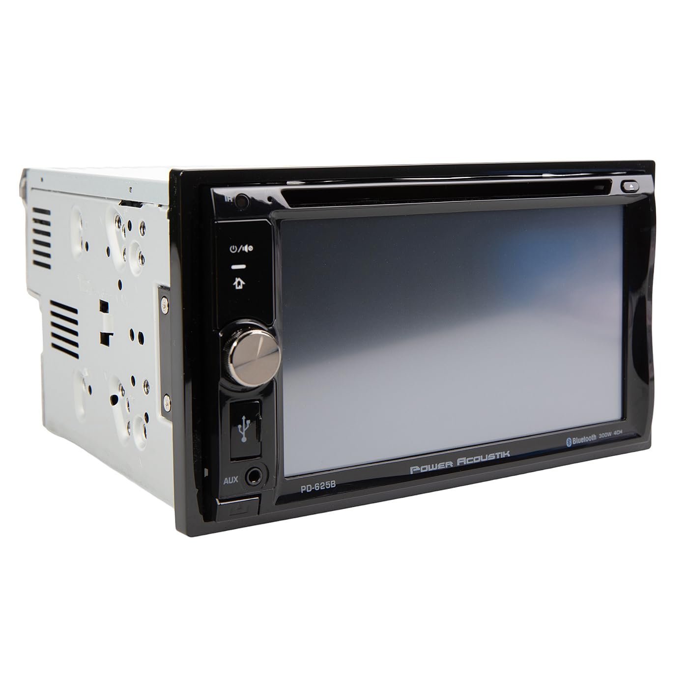 Power Acoustik PD-625B, 6.2 Inch Double Din Car Stereo, Detachable Face DVD 2-Din Multimedia Receiver Radio with Bluethooth and Back Up Camera Ready