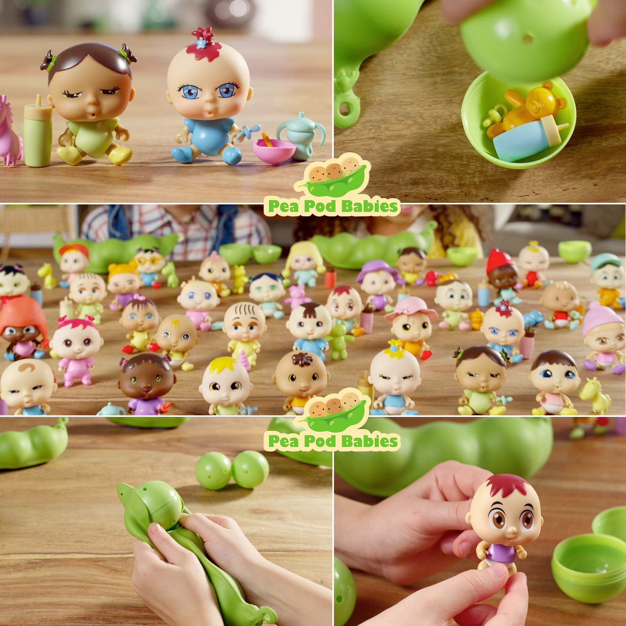 Nature Bound Pea Pod Babies Twenty Two Piece Little Traveler Playset - Collectible Mystery Surprise Toy with Mini Baby, Clothing, & Accessories - All in A Soft Pea Pod - Small Doll, Ages 3+