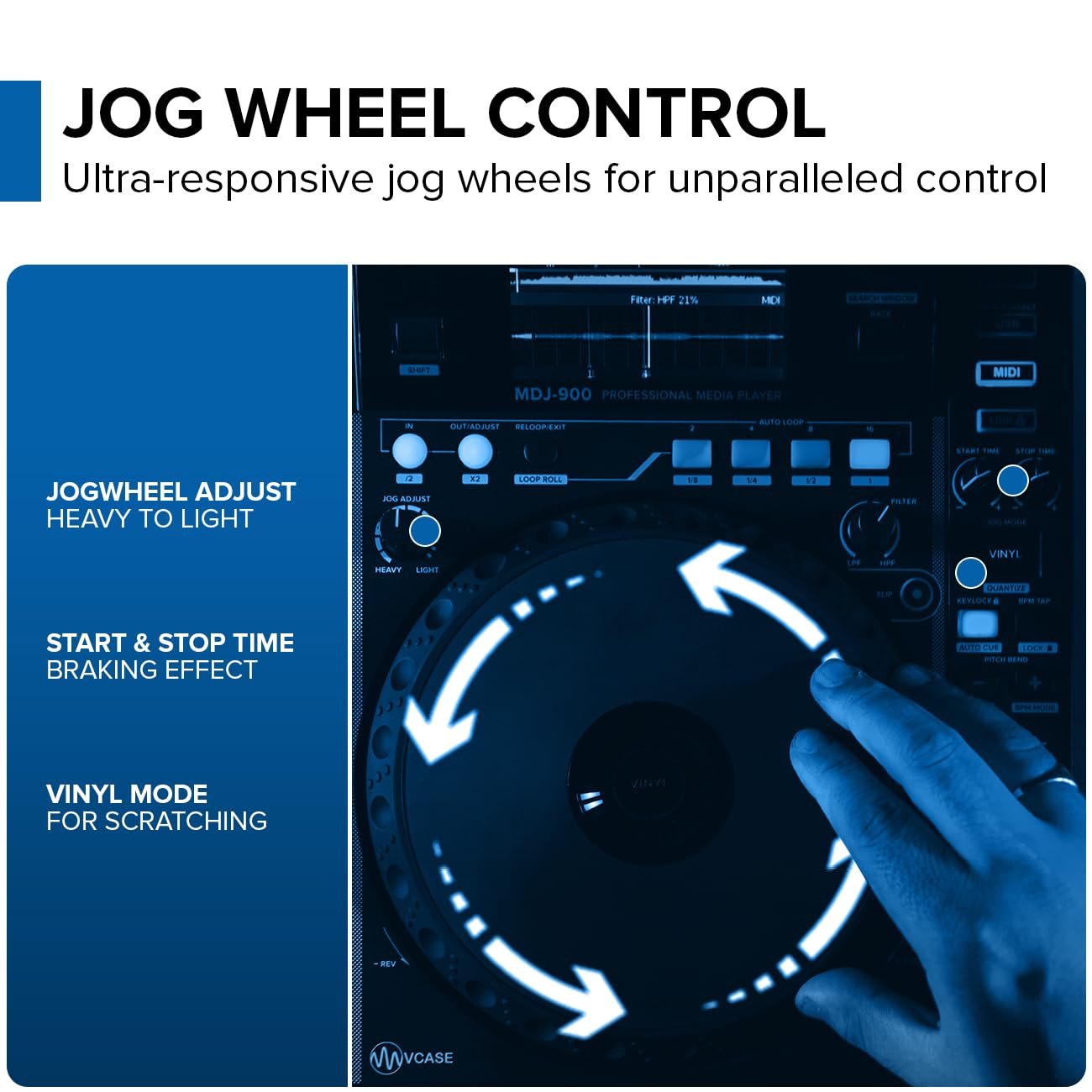 Gemini Sound MDJ-900 - Elite Multi-Media Player with Superior Playback, Responsive Controls, and Advanced DJ Tools