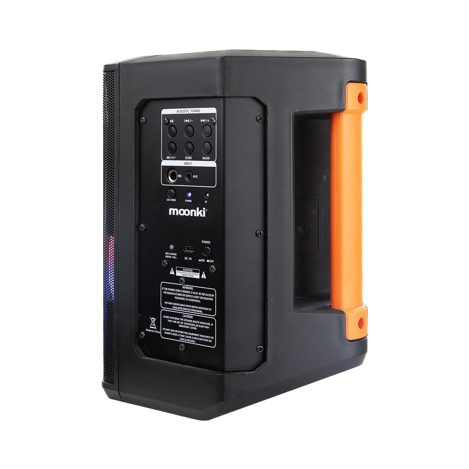 Moonki Sound Malibu - Portable Bluetooth Speaker for Party (Orange)