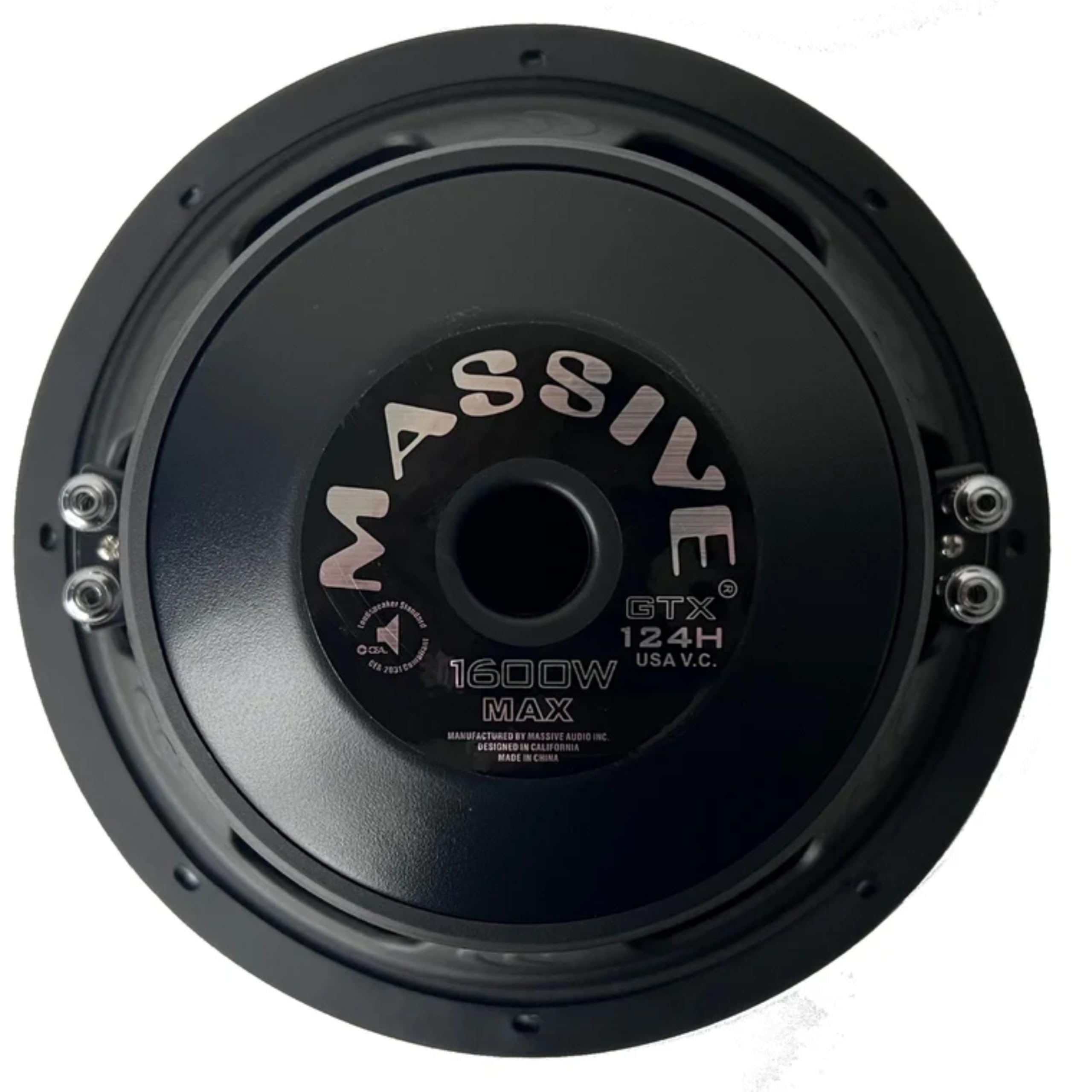 Massive Audio GTX124H | 12" 800 Watts RMS / 1600w MAX Dual 4 Ohm Subwoofer for Controlled deep bass