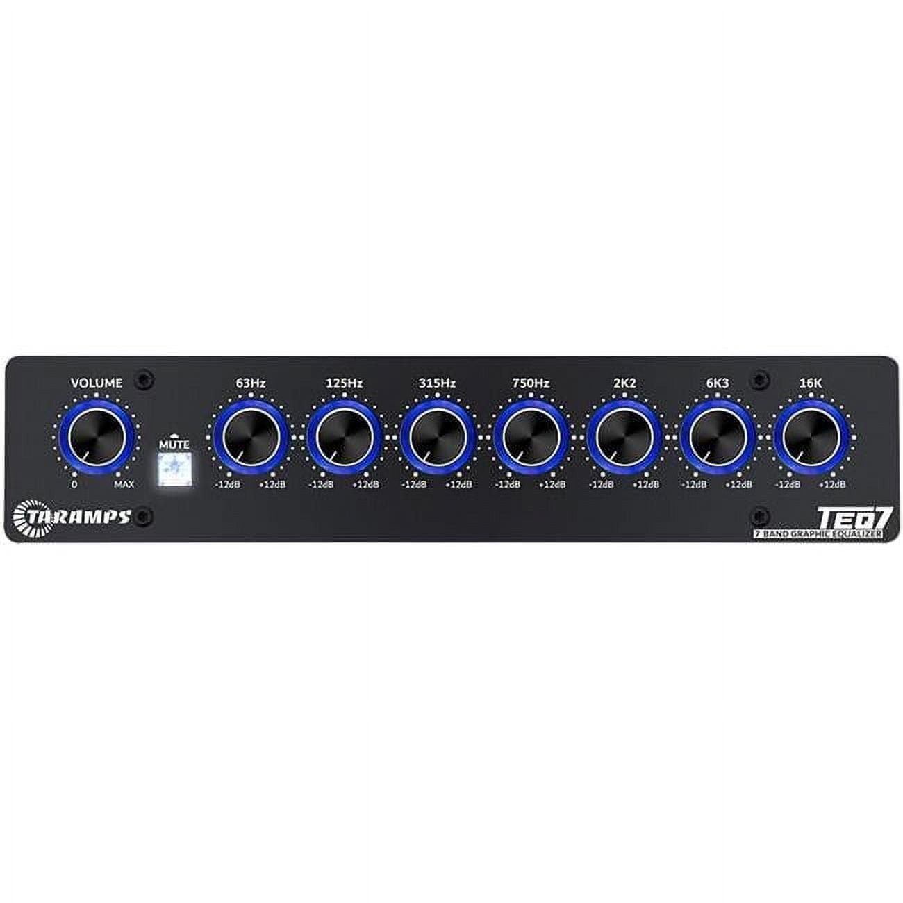 Taramps TEQ7BLUE 7-Band Stereo Graphic Equalizer, Blue