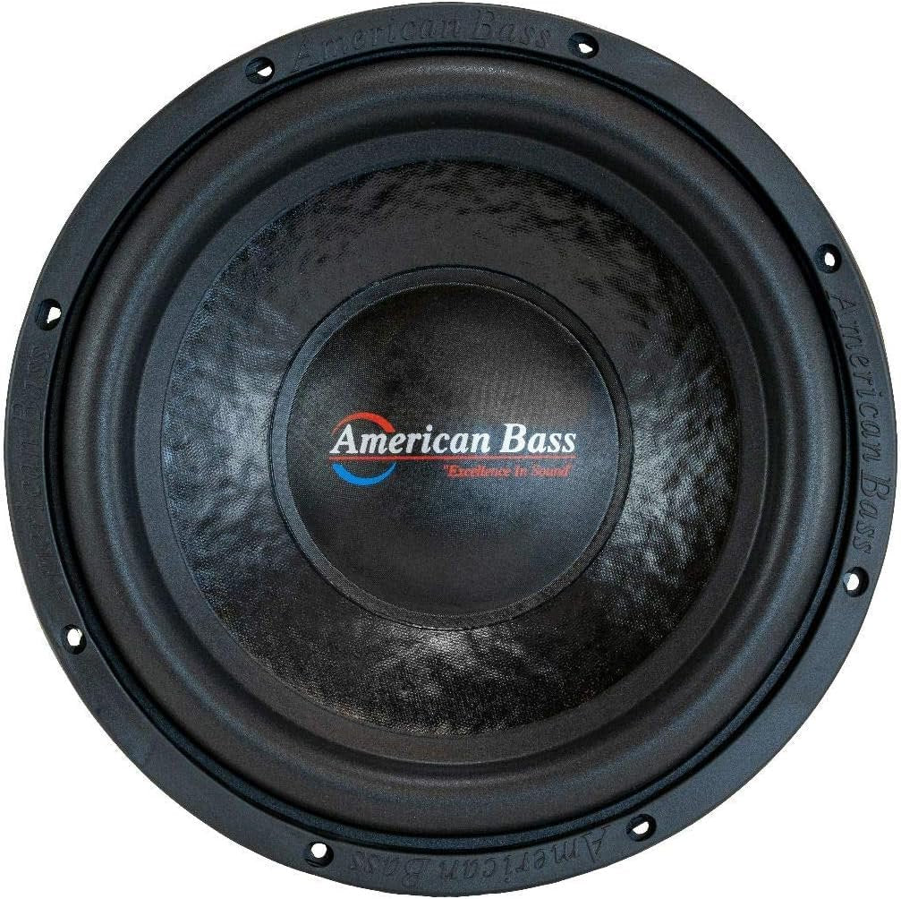 American Bass XO 12” Subwoofer, 600W Max / 300W RMS, Dual 4 Ohm, 2” Voice Coil, 90oz Magnet, High-Performance Subwoofer Car Audio Speaker for Ported or Sealed Enclosures