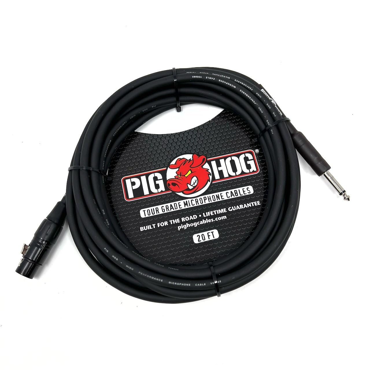 Pig Hog PHM20Z Tour Grade High Performance Hi-Z Microphone Cable 20-Feet Heat Shrink Protected XLR and 1/4" Connectors 8mm PVC Outer Covering Build for The Road