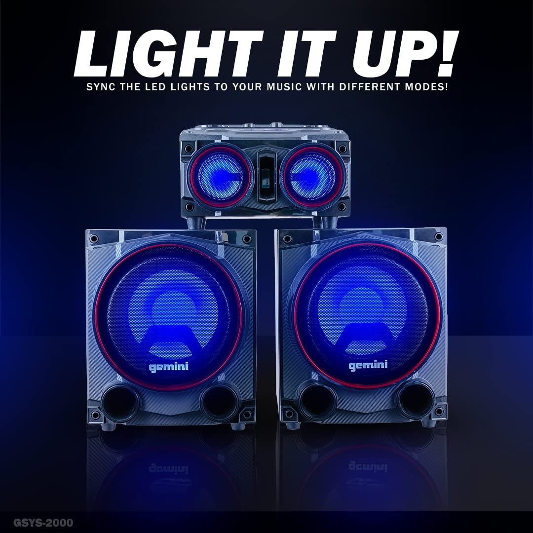 Gemini GSYS2000 Gemini Home Party SYS with 2X8 WOOFER
