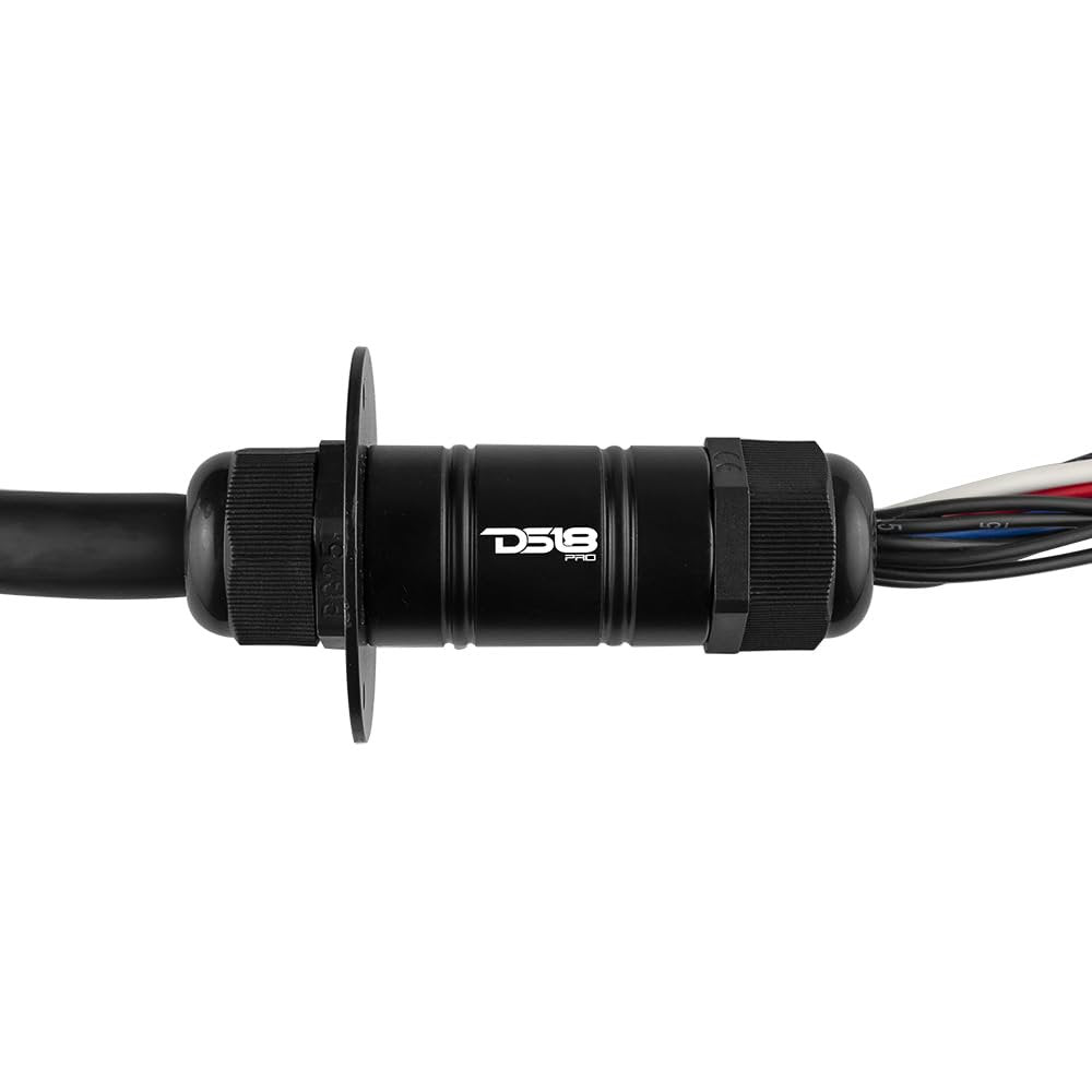 DS18 MDSA10/4.30FT Medusa/Snake Audio Wire with 10 Channels RCA and 4 x 12GA OFC Power Cables 30ft - Heavy Duty Remote Audio/Power Wire Snake Cable for Radio Box Extension
