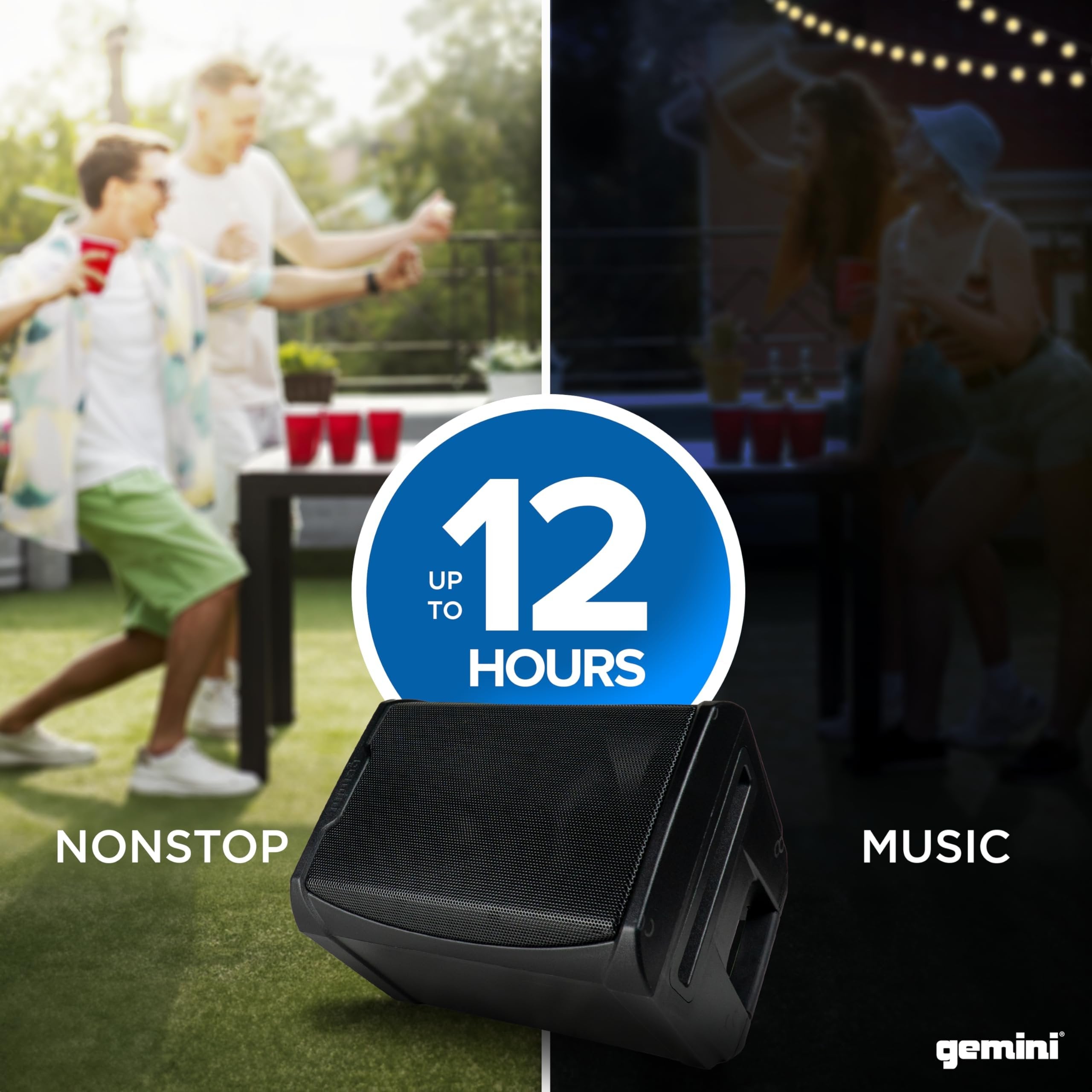 Gemini Sound GPSS-650 Ultra-Portable 200W PA System with 6.5" Woofer, Bluetooth, TWS Link, 12+ Hour Battery Life, Dual Inputs, and DSP Effects – Perfect for DJs, Musicians and Public Address