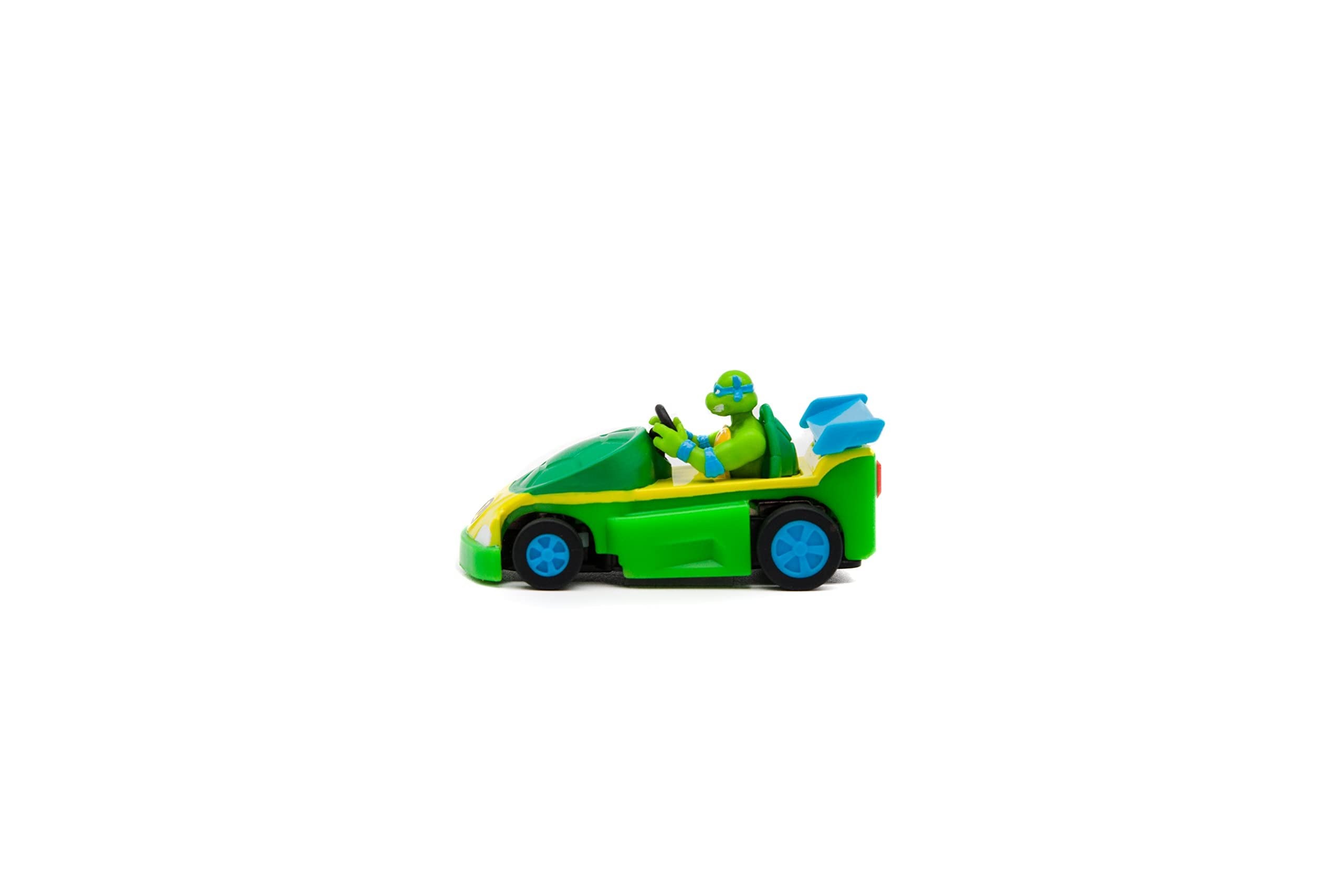 Teenage Mutant Ninja Turtles Toy, Leonardo Micro Shell Racer RC Vehicle, 2.4 GHz Turtle Half Shell Controller, TMNT Racing Toy for Kids, Classic Edition for Kids, Ages 5+