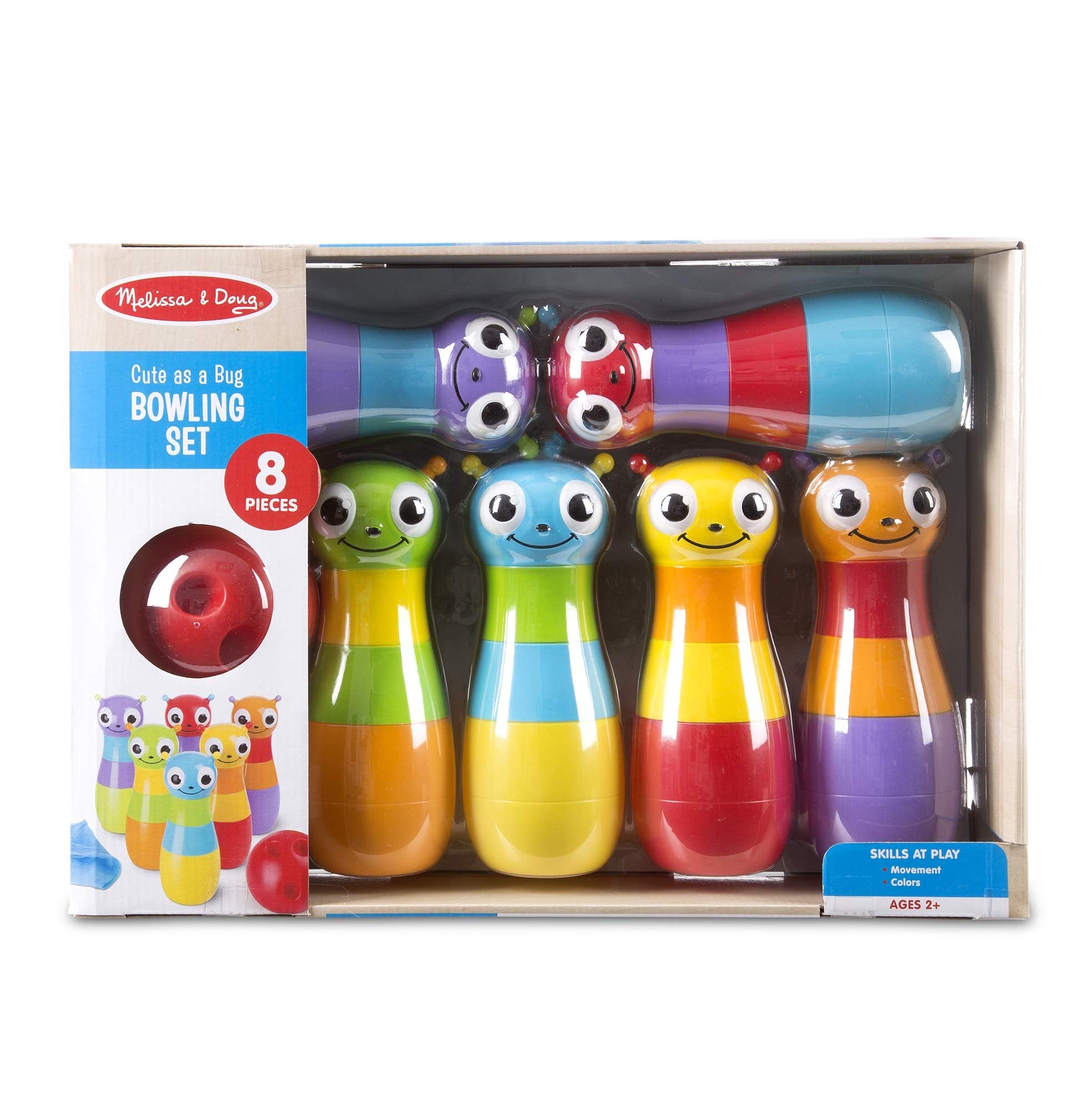 Melissa & Doug Cute as a Bug Bowling Set Kids Indoor Outdoor Game (8 Pcs)