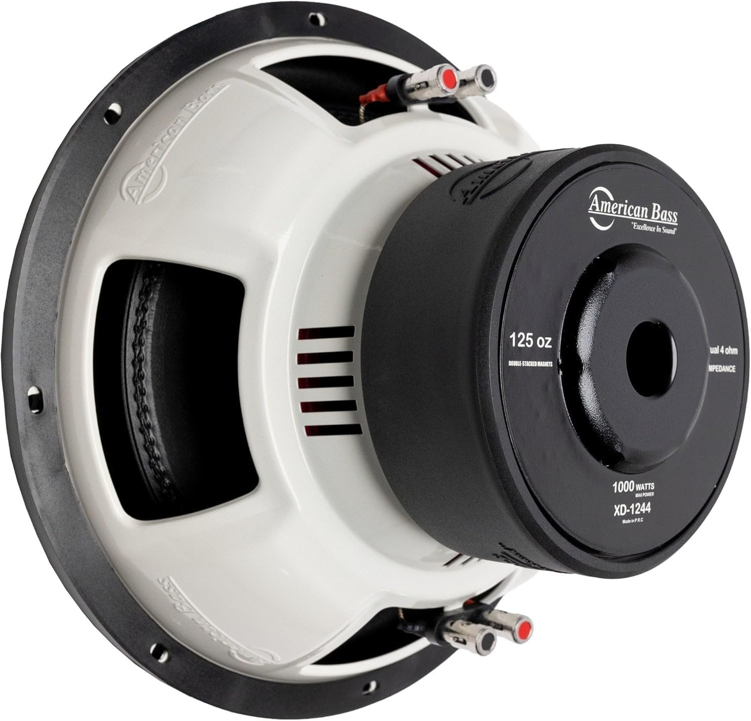 American Bass XD 12” Subwoofer, 1000W Max / 400W RMS, Dual 4 Ohm, 2” Voice Coil, 80oz Magnet, Stamped Steel Basket, High-Performance Subwoofer Car Audio Driver for Deep Bass and Tight Response