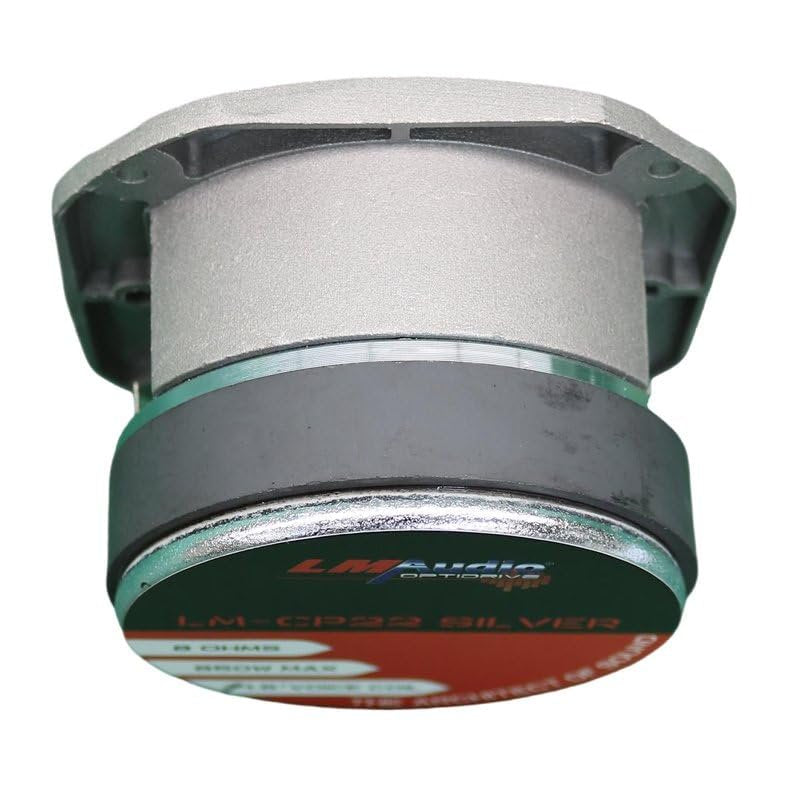 Luna Morena LM-CP22S Bullet Super Tweeter 1.5-in Voice Coil 8-Ohm 850 Watt Max Diecast Aluminum Frame Audio Speaker Silver Reflective