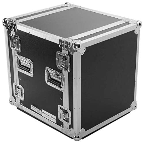 DEEJAY LED Durable Amp Rack 18" Deep ATA 300 Style with Heavy Ball Corners Latches and Rubber feet, Flight Road Amplifier Case with Wheels from Marathon Includes Spring Action Handles (TBH12UADW)