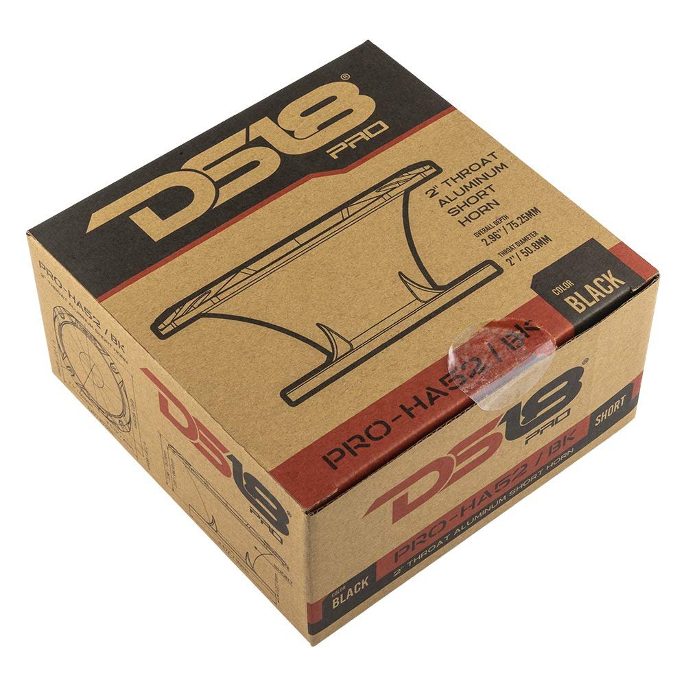 DS18 PRO-HA52/BK 2" 100° Throat Aluminum Bolt On Short Horn (Black)