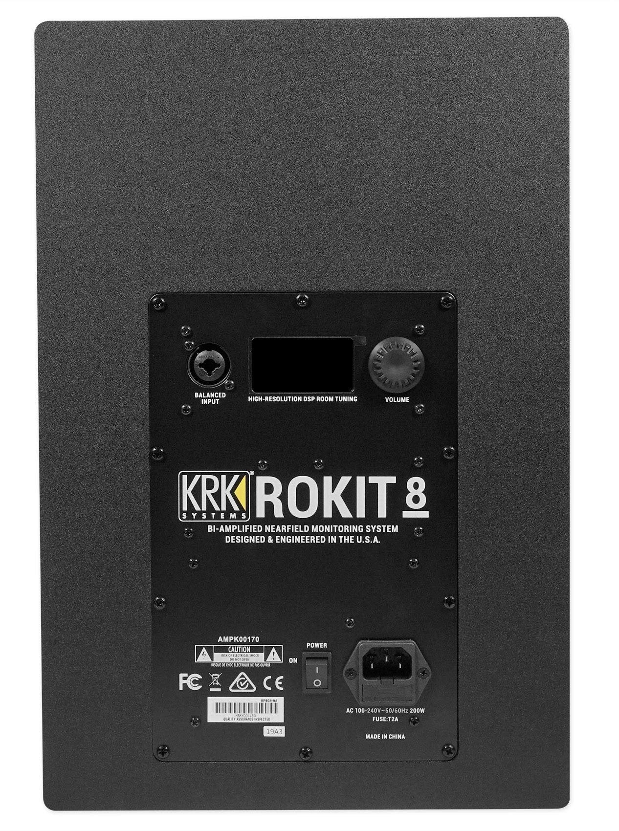 KRK RP8 Rokit 8 G4 Professional Bi-Amp 8" Powered Studio Monitor, Black (RP8G4)