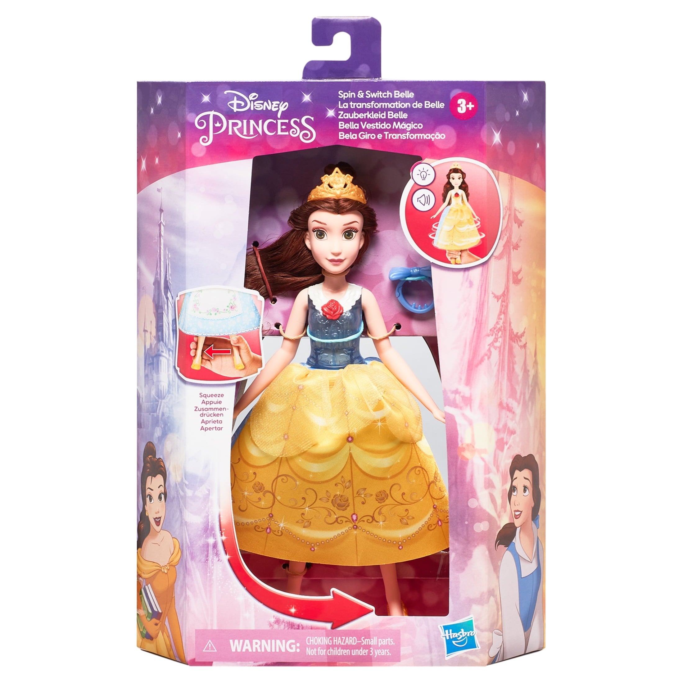 Disney Princess Spin and Switch Belle, Quick Change Fashion Doll