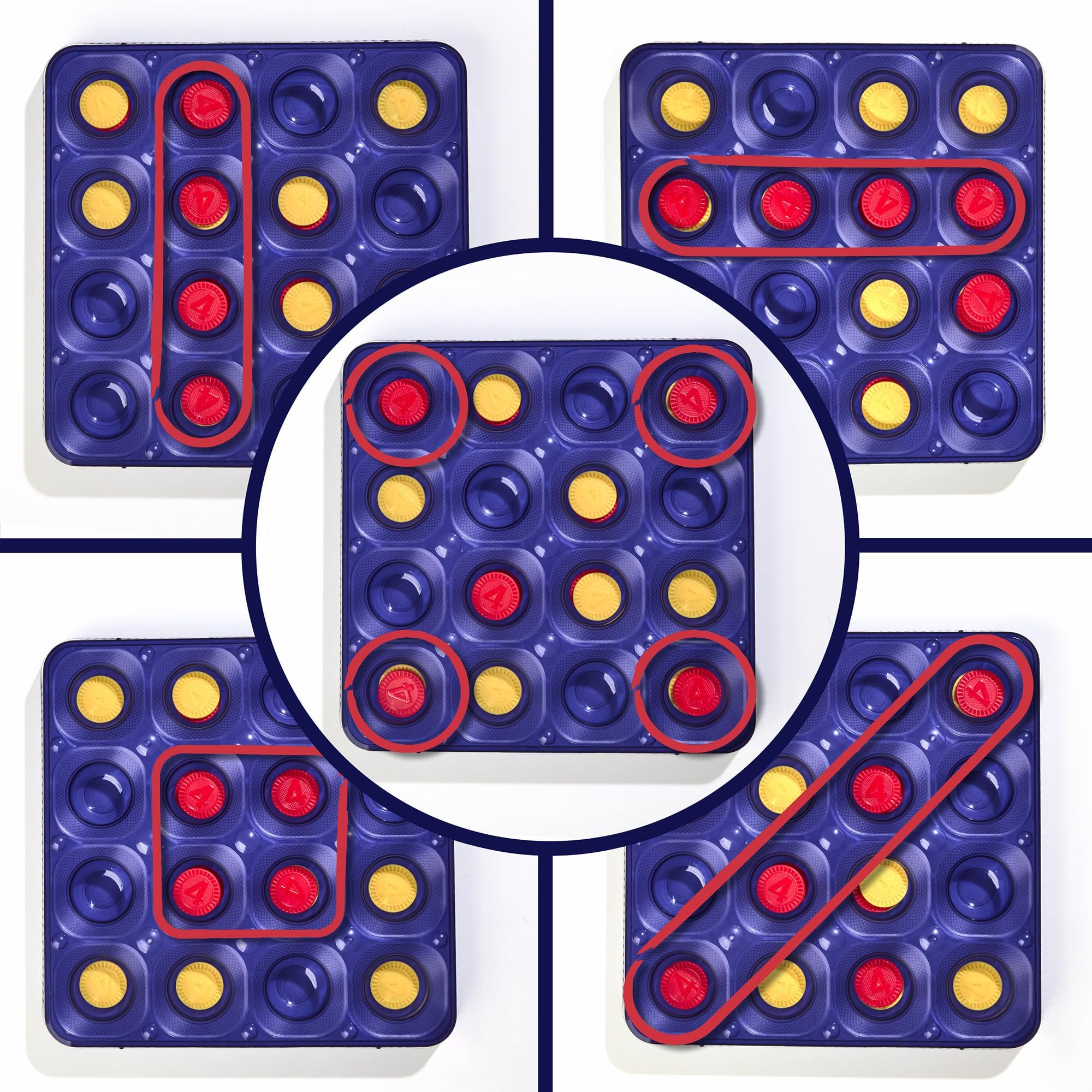 Connect 4 Frenzy Game | Bounce Discs 4 The Win | Family Party Games for Kids, Teens, and Adults | Ages 8+ | 2 to 6 Players | 10 Mins. | Portable Games