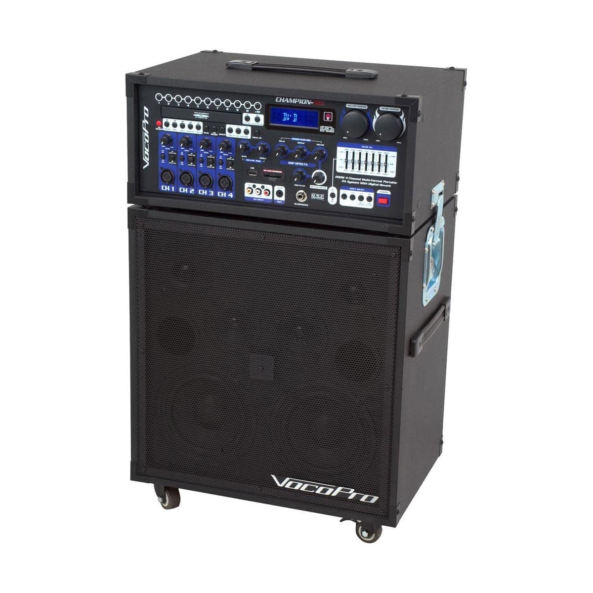 VocoPro 200W 4CH Multi-Format Digital, USB, Black (CHAMPIONREC9)