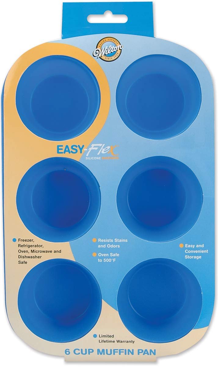 Easy-Flex Silicone Muffin Pan-6 Cavity 2.75"X1.25"