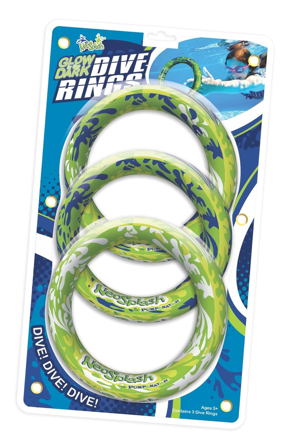 Pumponator Neo Splash Dive Ring, Glow In The Dark