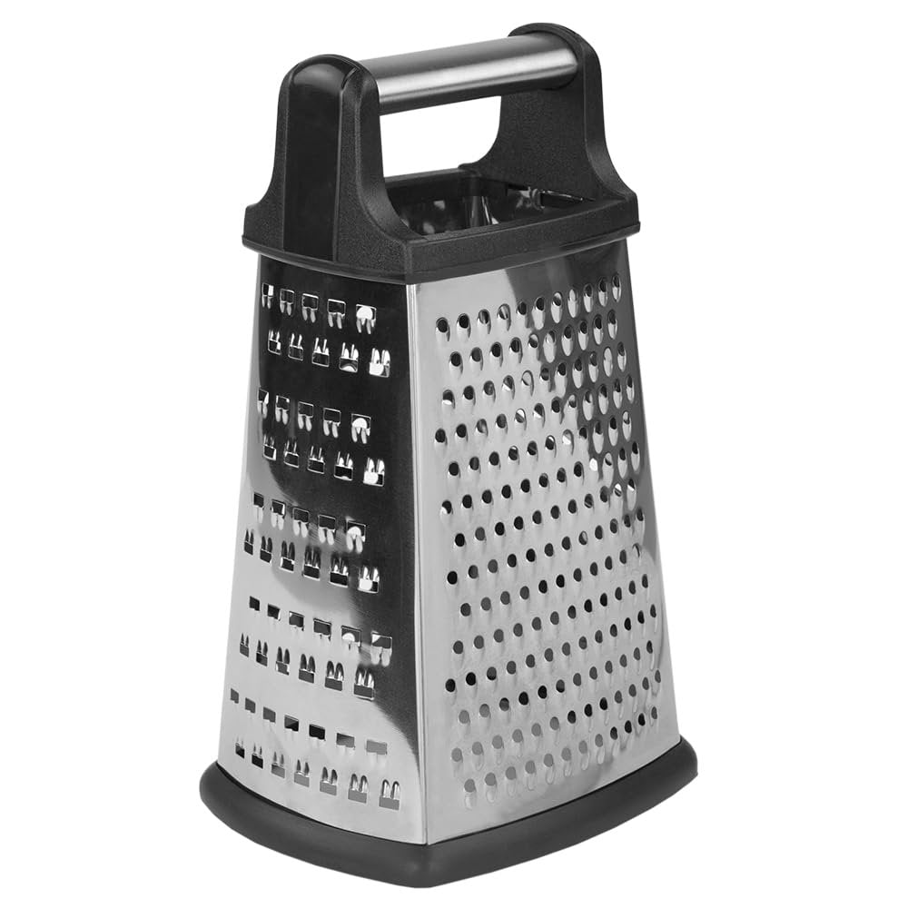Home Basics 4-Sided Cheese Grater, Black