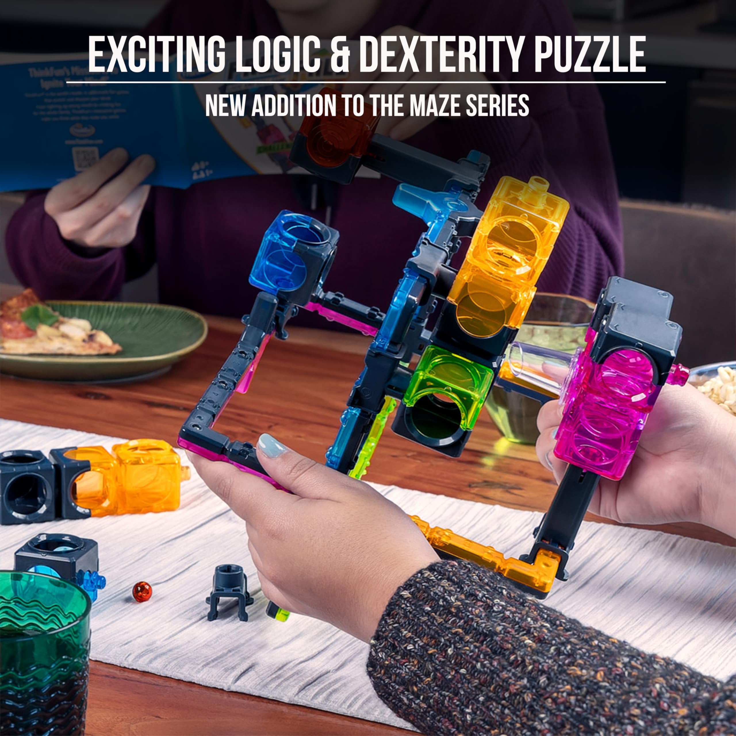 ThinkFun Freefall - Logic-Based Marble Maze Game | Skill Enhancing | Fun for Kids, Teens, Adults | Mind-Stimulating Puzzles | Single or Multiplayer