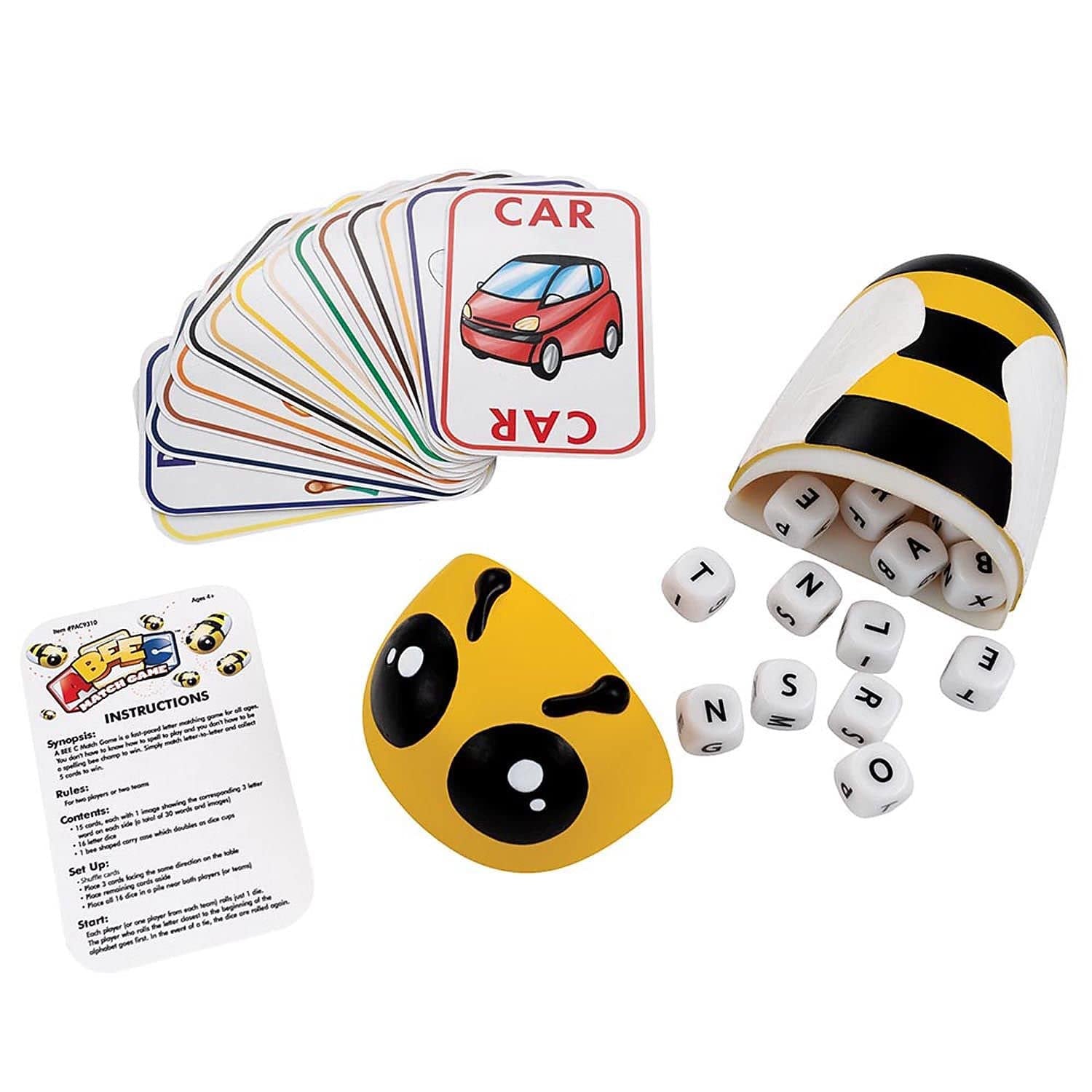 Mind Sparks ABeeC Match Game, Assorted Components, 5" L x 3" W x 1.75" H, 33 Pieces