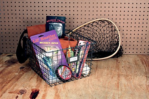 Spectrum Diversified Wire, Vintage Locker Basket Style, Rustic Farmhouse Chic Steel Storage for Closets, Pantry, Kitchen, Garage, Bathroom & More, Medium, Pack of 6, Industrial Gray, 6 Count